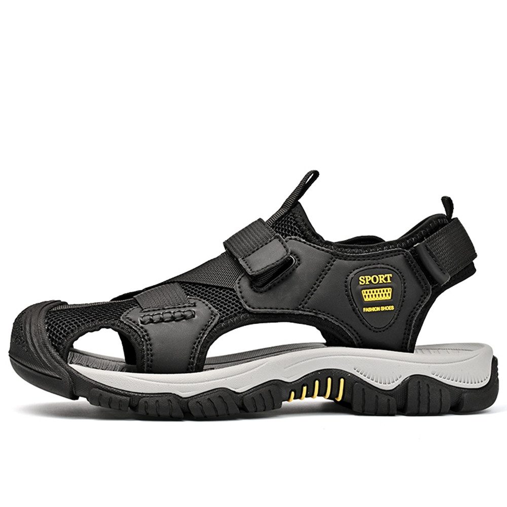 HUSK'SWARE Outdoorsandale (Leder-Mesh-Sandalen mit Klettverschluss, Komfort günstig online kaufen