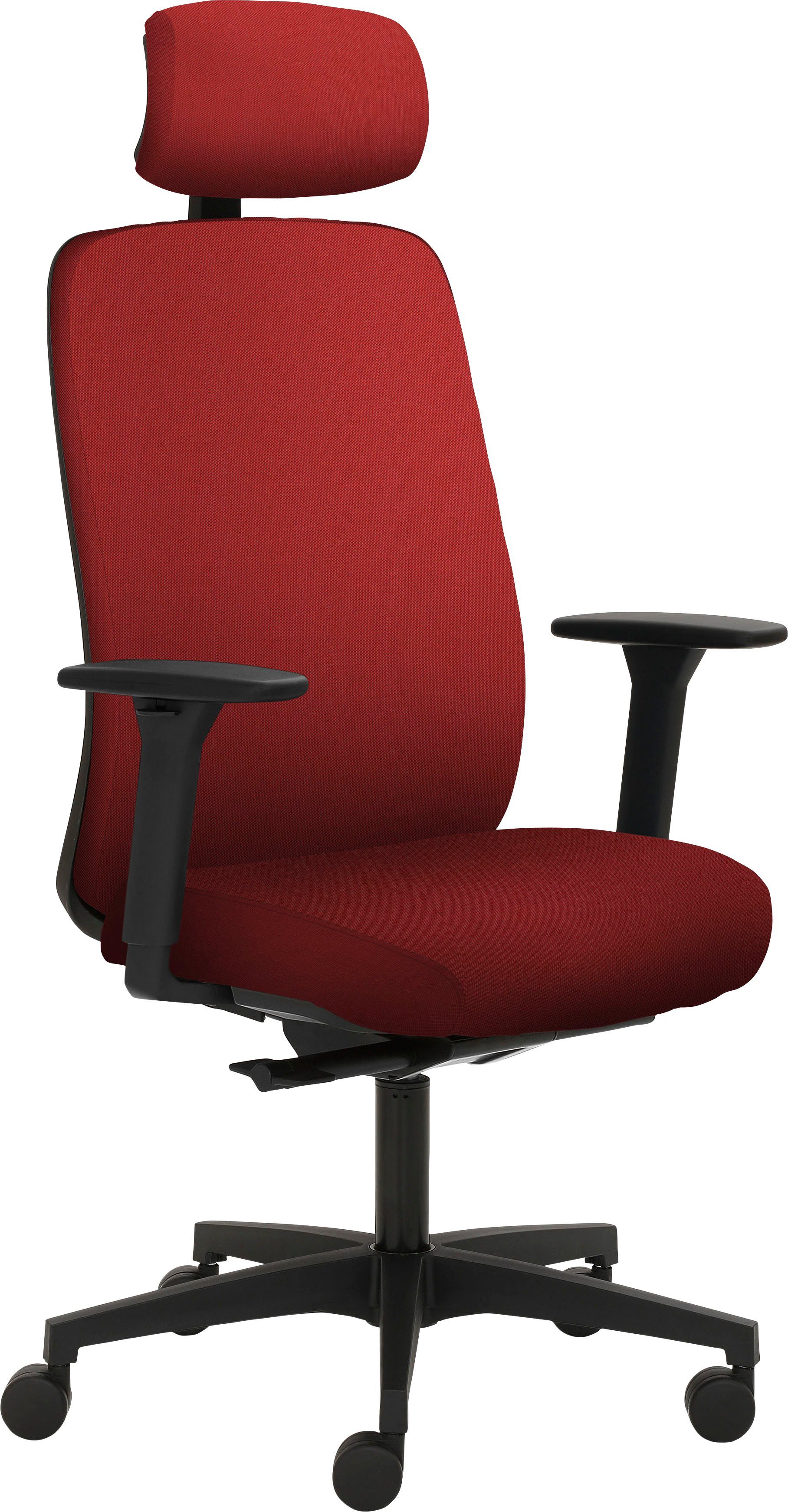 Mayer Sitzmöbel Drehstuhl 2229, höhenverstellbare Armlehnen, Kopfstütze, Sitztiefenverstellung Kirschrot | Kirschrot