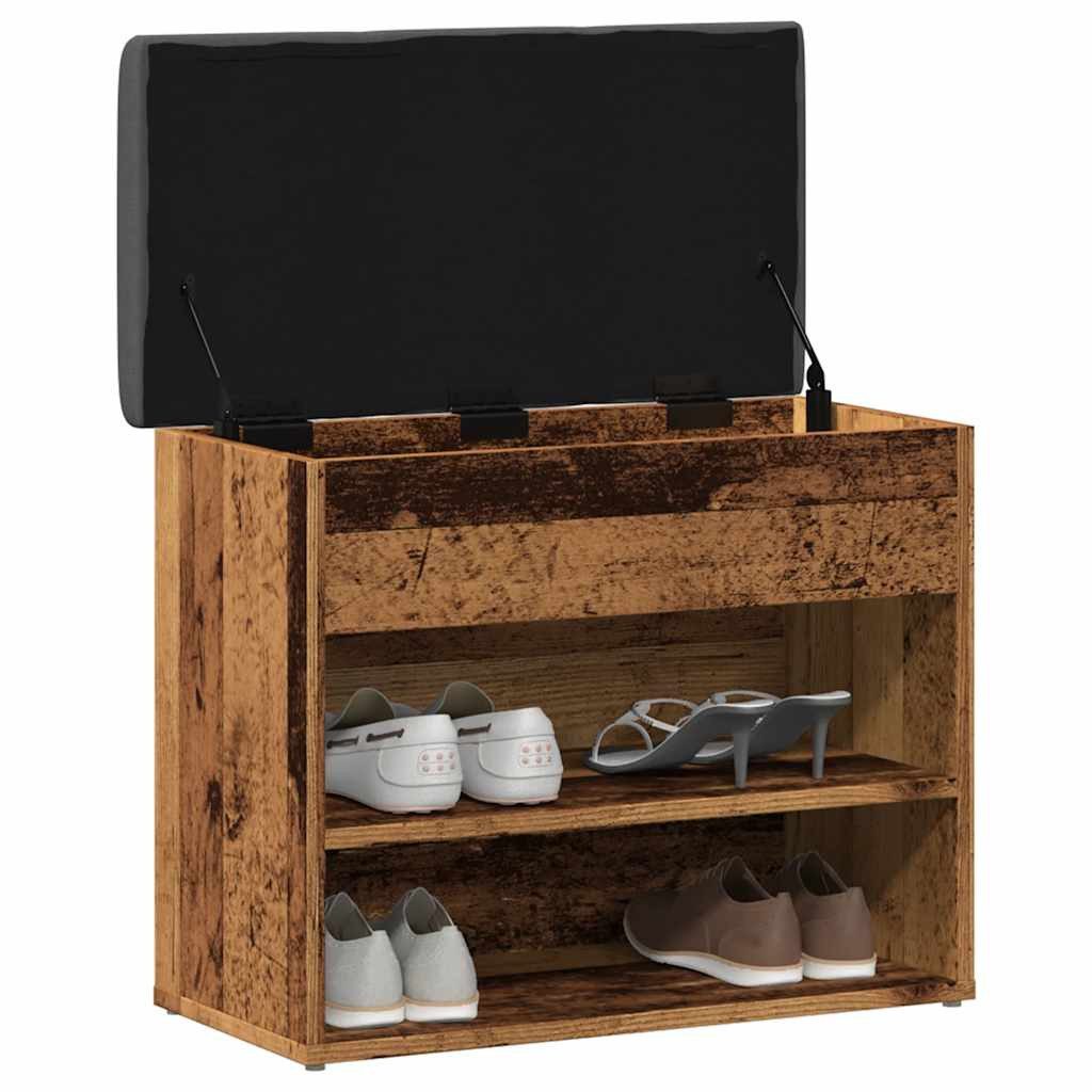 vidaXL Sitzbank Schuhbank Altholz-Optik 62x32x50 cm günstig online kaufen