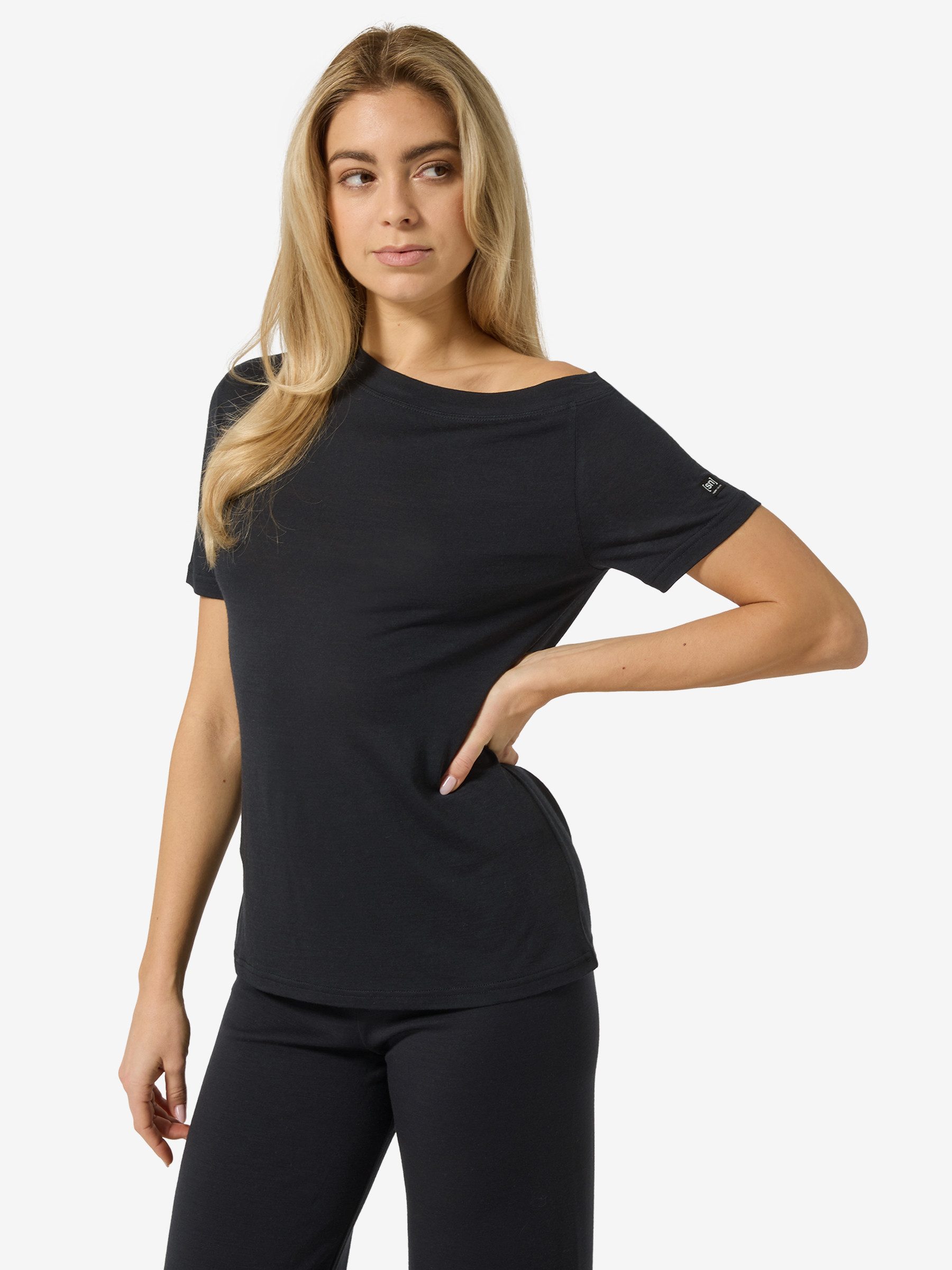 T-Shirt für Damen,Merino W DROP SHOULDER TEE