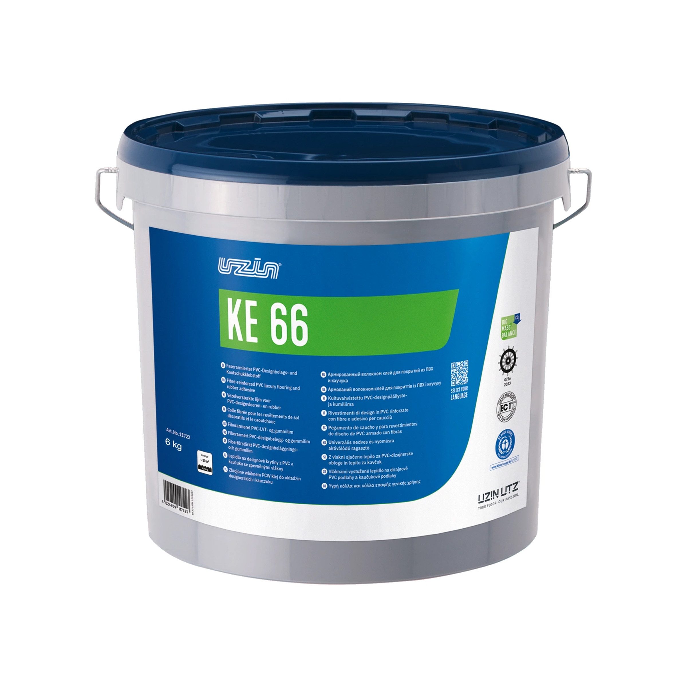 Uzin Lack UZIN KE 66 Faserarmierter Nass-Klebstoff PVC, Vinyl, Designbelag 6 kg