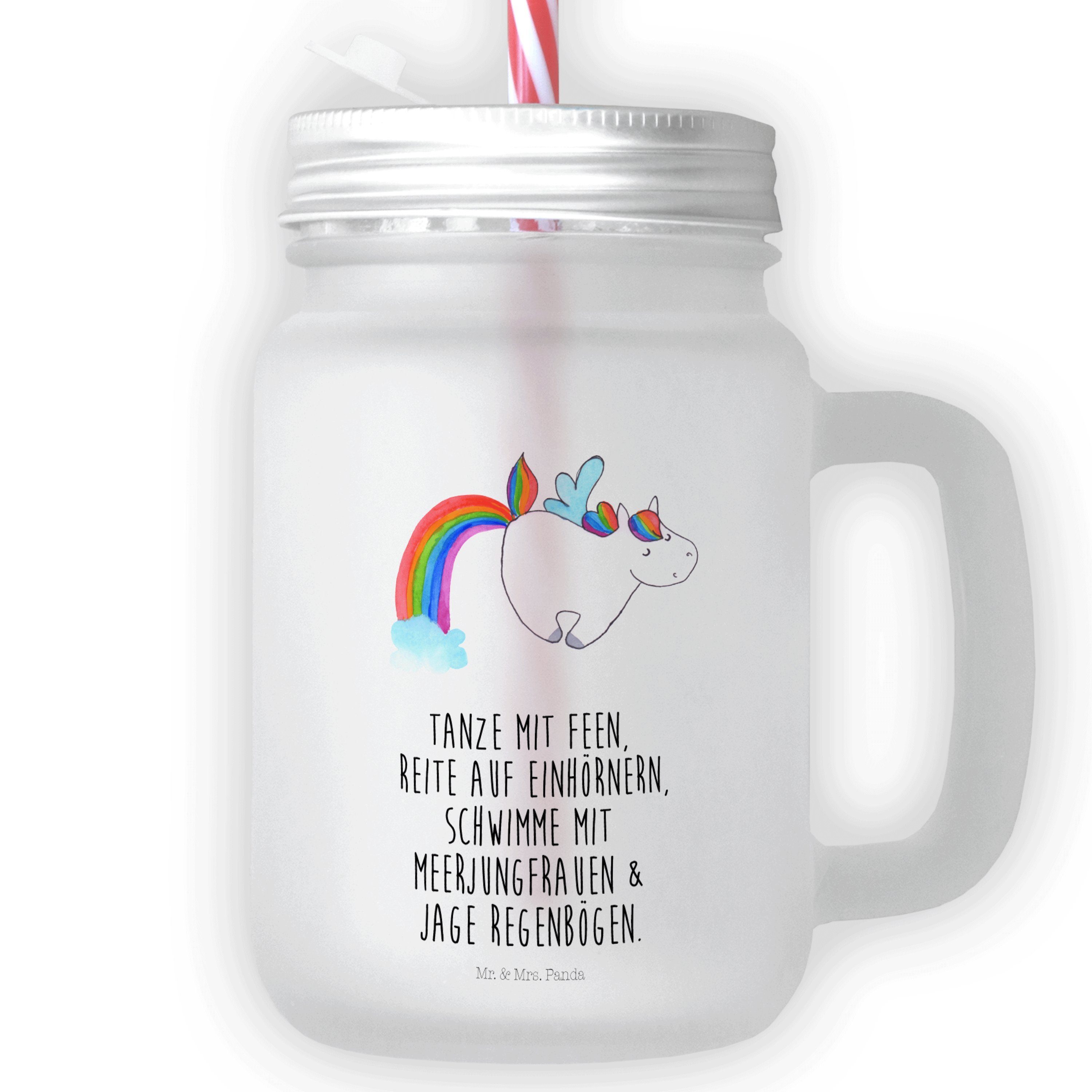 Mason Glas Geschenk, & - Transparent Pegasus Panda Einhorn Jar, Premium Sommerparty Glas Mrs. Einr, Mr. -
