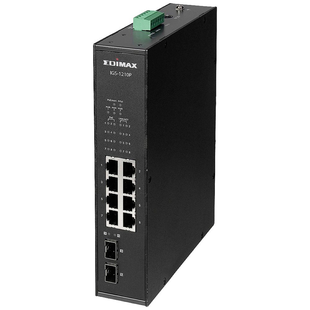 EDIMAX IGS-1210P Industrial Ethernet Switch Netzwerk-Switch