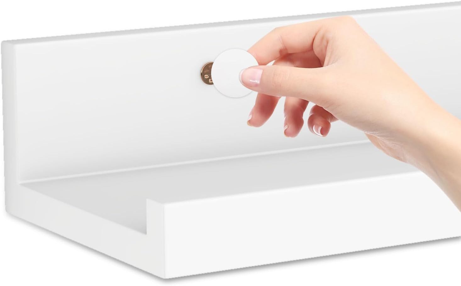 Youyijia Wandregal 3er Set, 38 cm breit,Schweberegal, Wandboards Klemmstativ