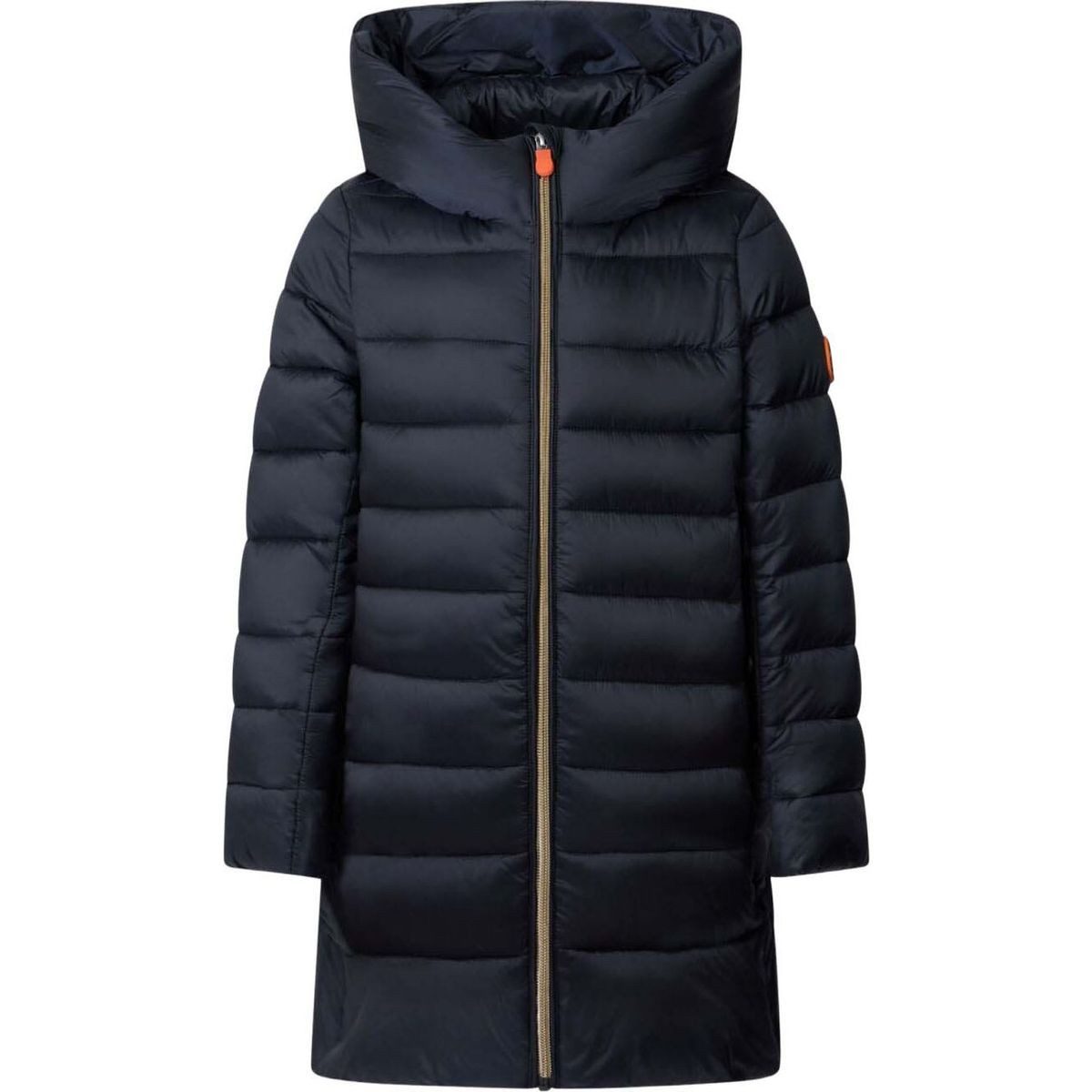 SAVE THE DUCK Funktionsparka Oriana Stilvolle Mädchenjacke mit tierfreier Wärme, Kapuze und ikonischem