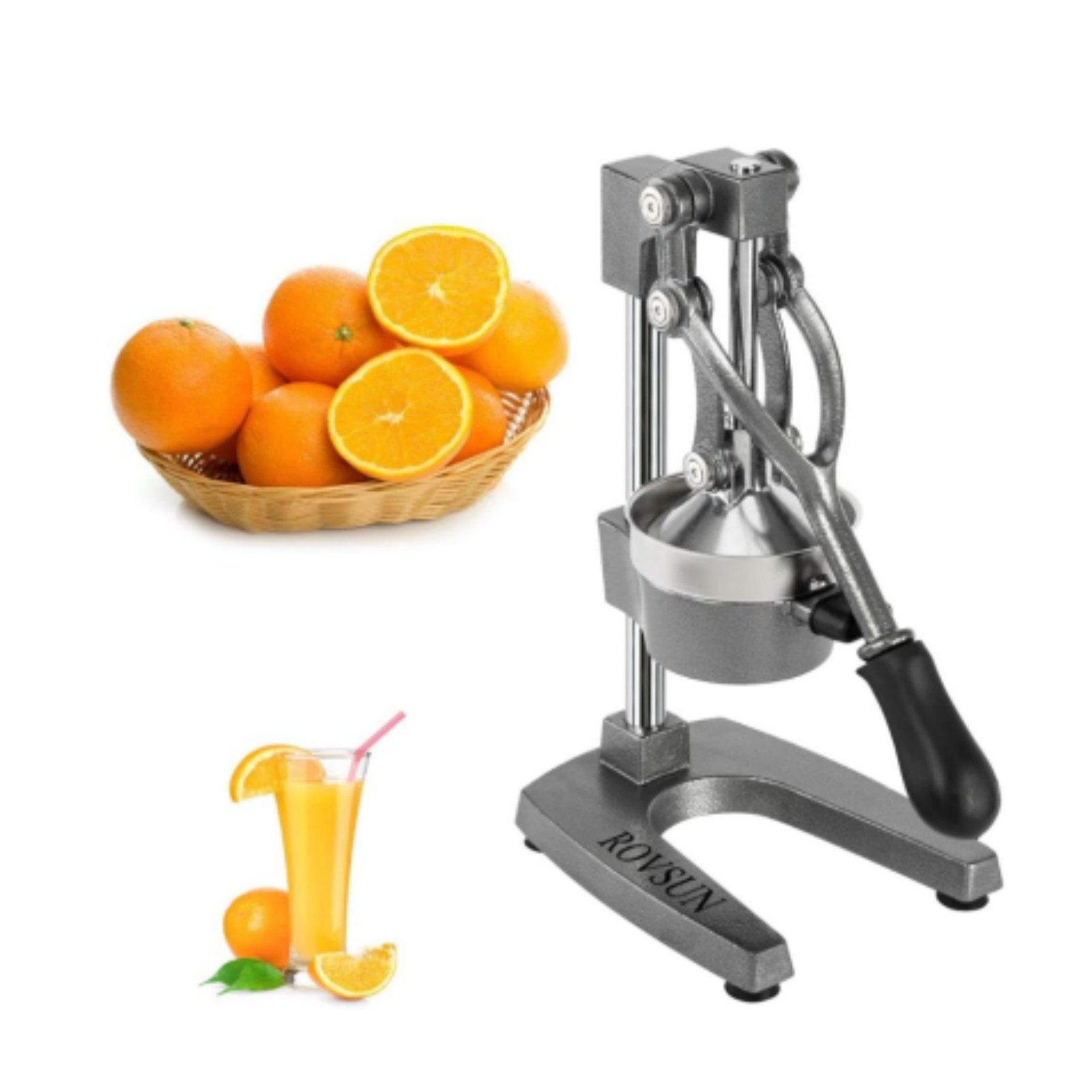 LALAHO Entsafter Entsafter,Zitruspresse,Hand Saftpresse,Orangenpresse für Gemüse Obst, Abnehmbarer Becher, leicht zu reinigen