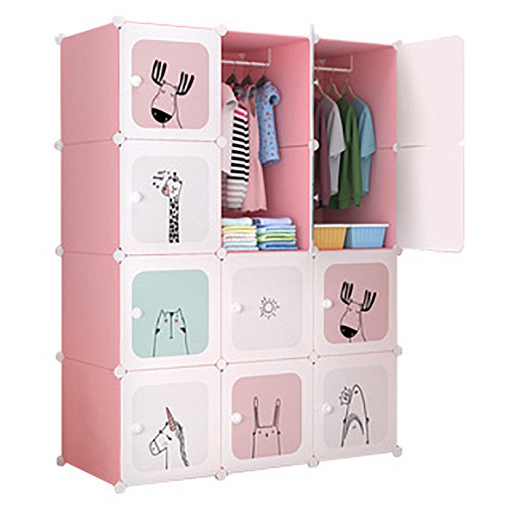 GarveeMore Kinderkleiderschrank Kinderkleiderschrank Kinderregal Schuhregal günstig online kaufen