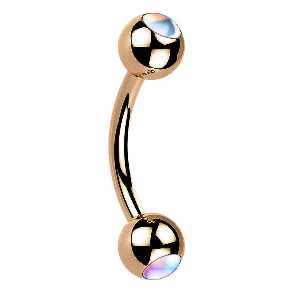 Taffstyle Piercing-Set Augenbrauenpiercing Banane schillernden Kristall günstig online kaufen