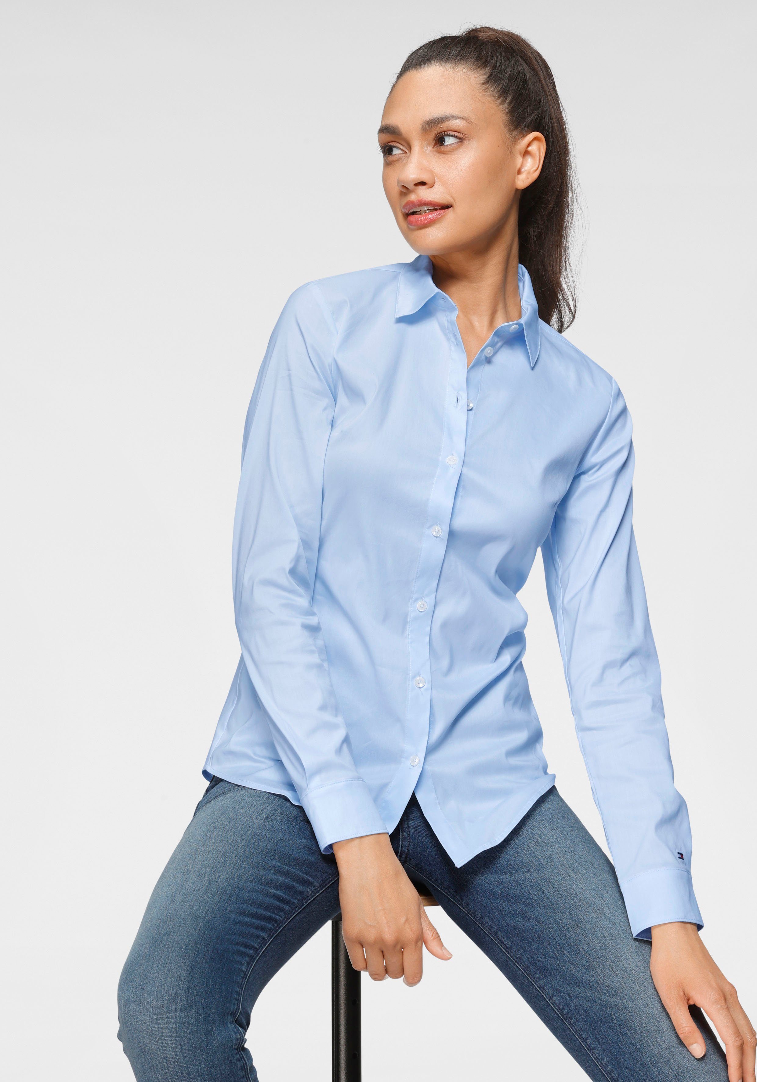 Blaue Hemdbluse online kaufen | OTTO