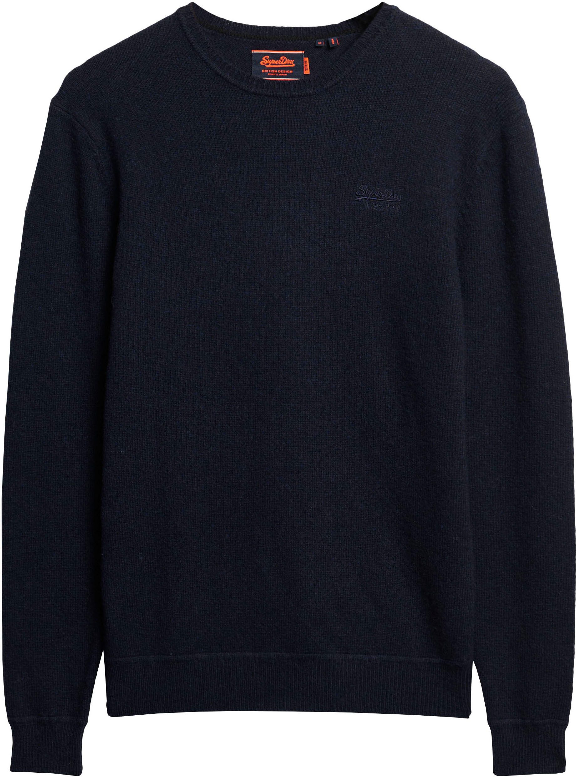 Superdry Rundhalspullover ESSENTIAL SLIM FIT CREW günstig online kaufen