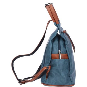 Freizeitrucksack Antonio Damen Freizeit Rucksack blau (Stück, 1-tlg., Stück), Rucksack