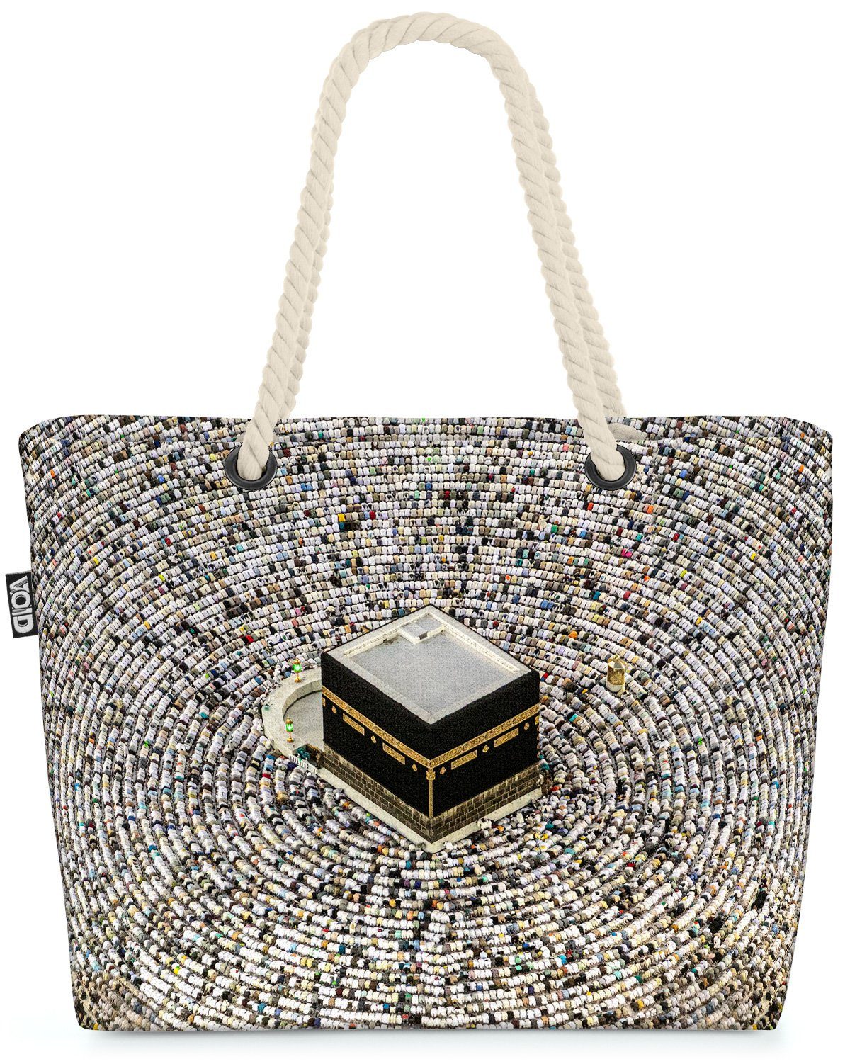 VOID Strandtasche (1-tlg), Pilger Kaaba Reise Religion Haddsch Umra Walfahrt ramadan architektur | Strandtaschen
