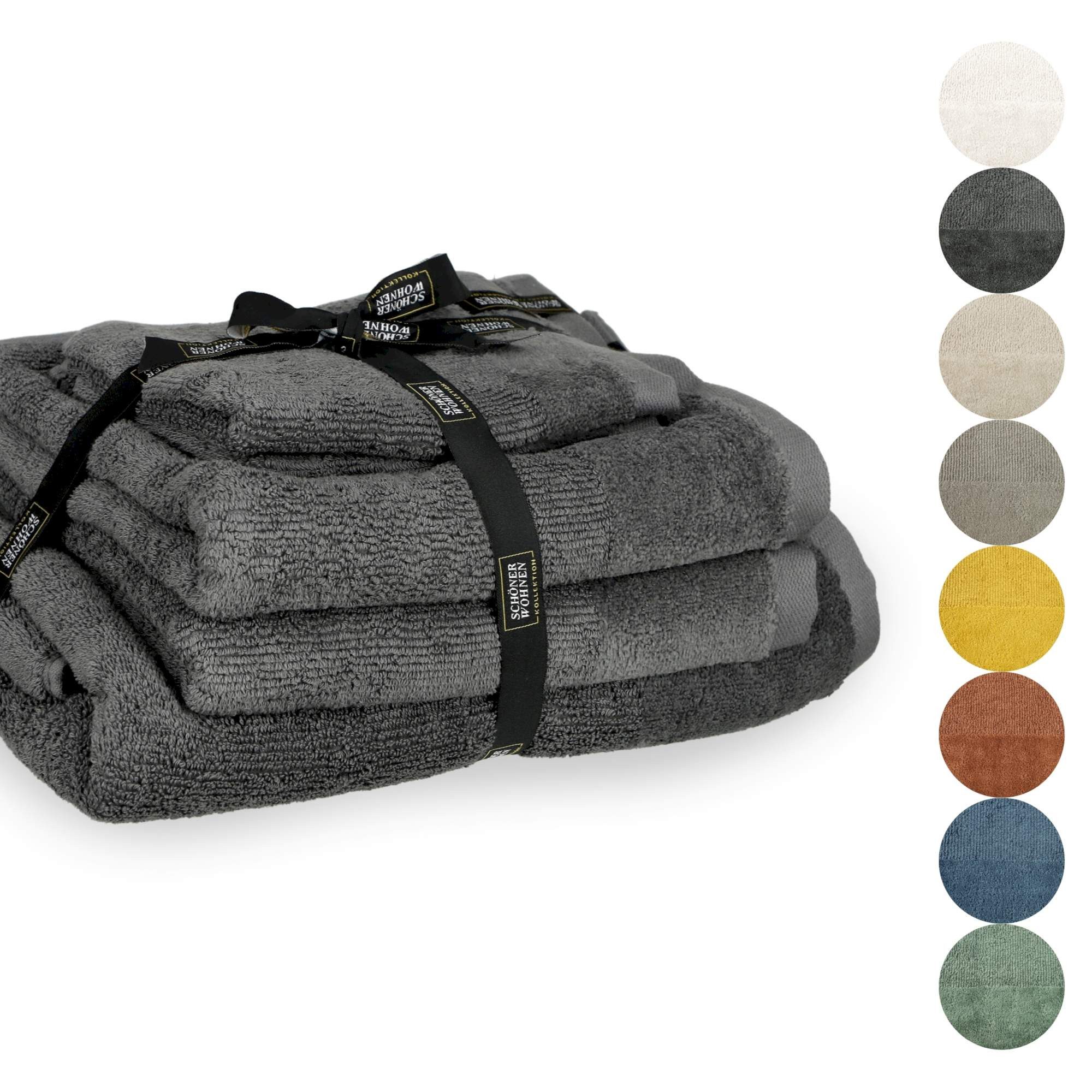 SCHÖNER WOHNEN-Kollektion Handtuch Set SENSE Handtuch Set, Baumwolle (Spar- günstig online kaufen
