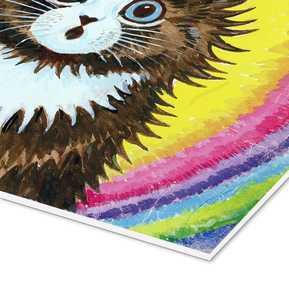 Posterlounge Wandbild Katze in einem Regenbogen, Louis Wain, erhältlich als Poster, Leinwandbild, Wandsticker oder Acrylglasbild