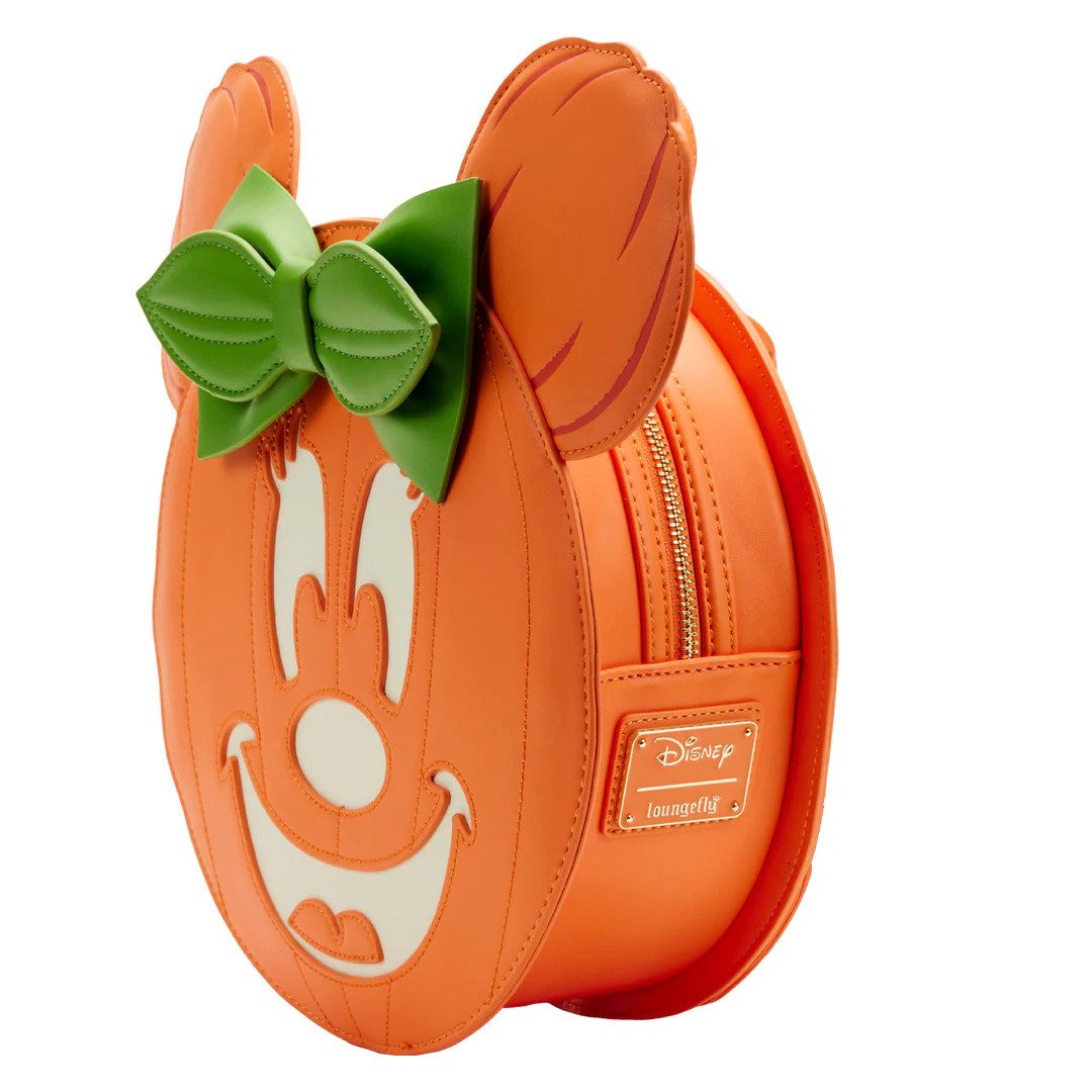 Loungefly Minirucksack Disney Mickey Pumpkin Rucksack 20cm (1-tlg), Leuchtet im Dunkeln