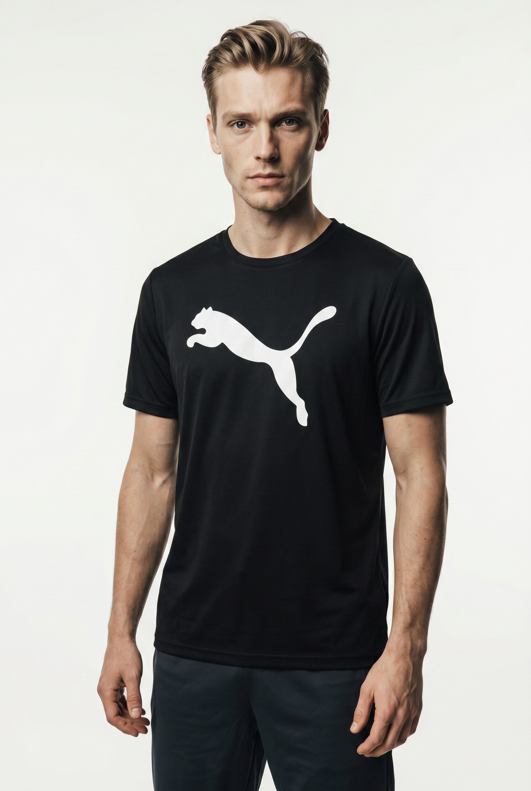 PUMA Trainingsshirt M TAD ESSENTIALS SOLID CAT TEE (CF BIG CAT) Kurzarm, für Sportmode, mit Rundhalsausschnitt