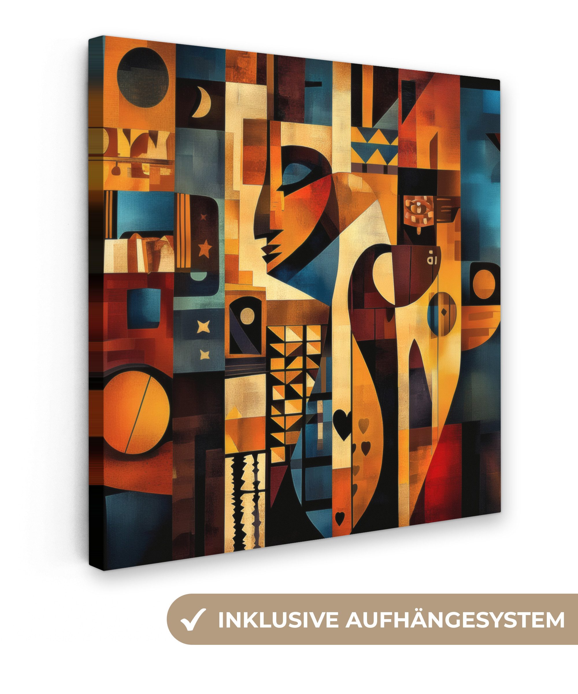 OneMillionCanvasses® Leinwandbild Figuren - Abstrakt - Symbole, Fotodruck ( günstig online kaufen