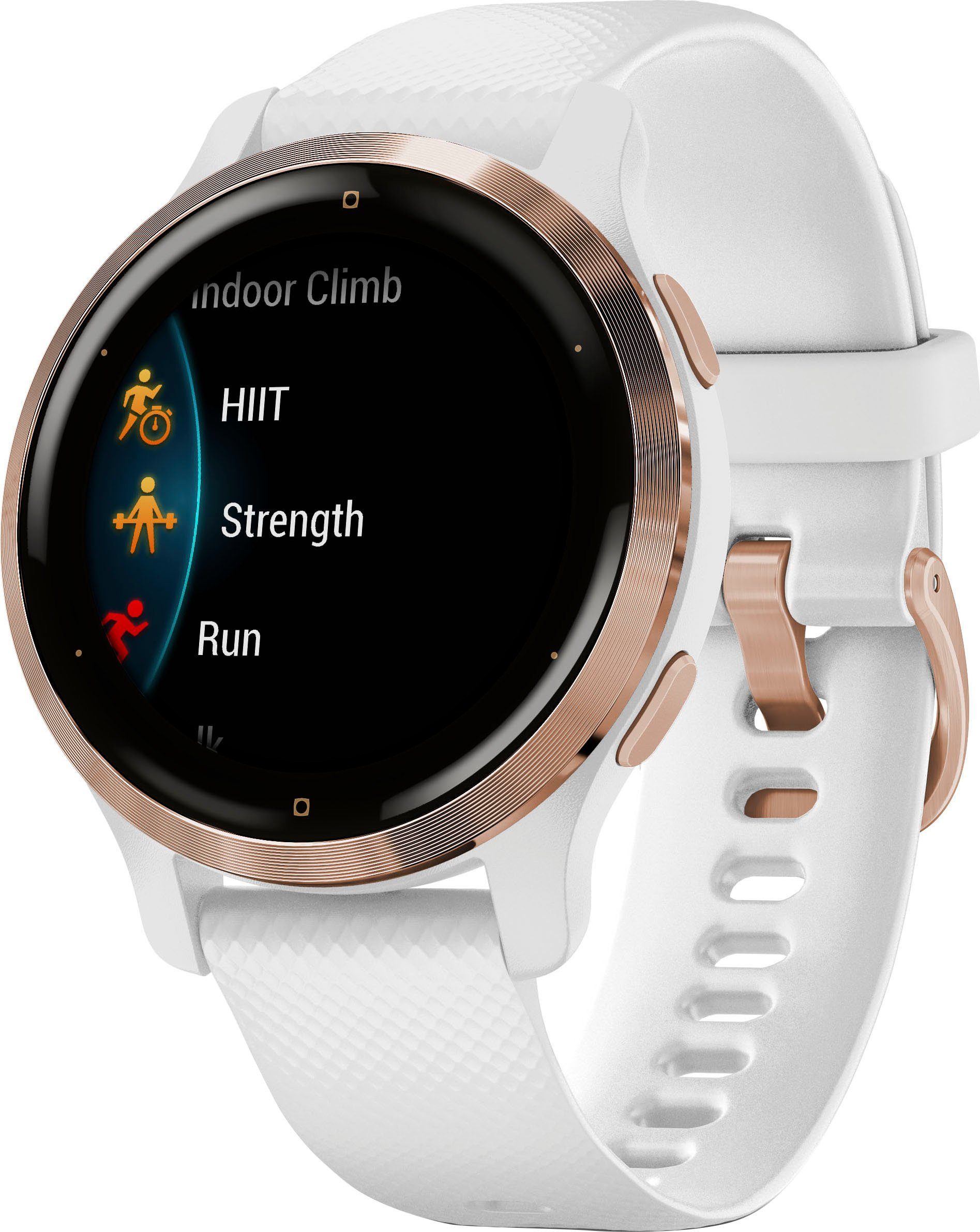 Garmin Venu 2S Smartwatch weiß, Weiß rose (2,8 vorinstallierten 25 Zoll), Sport-Apps | cm/1,1