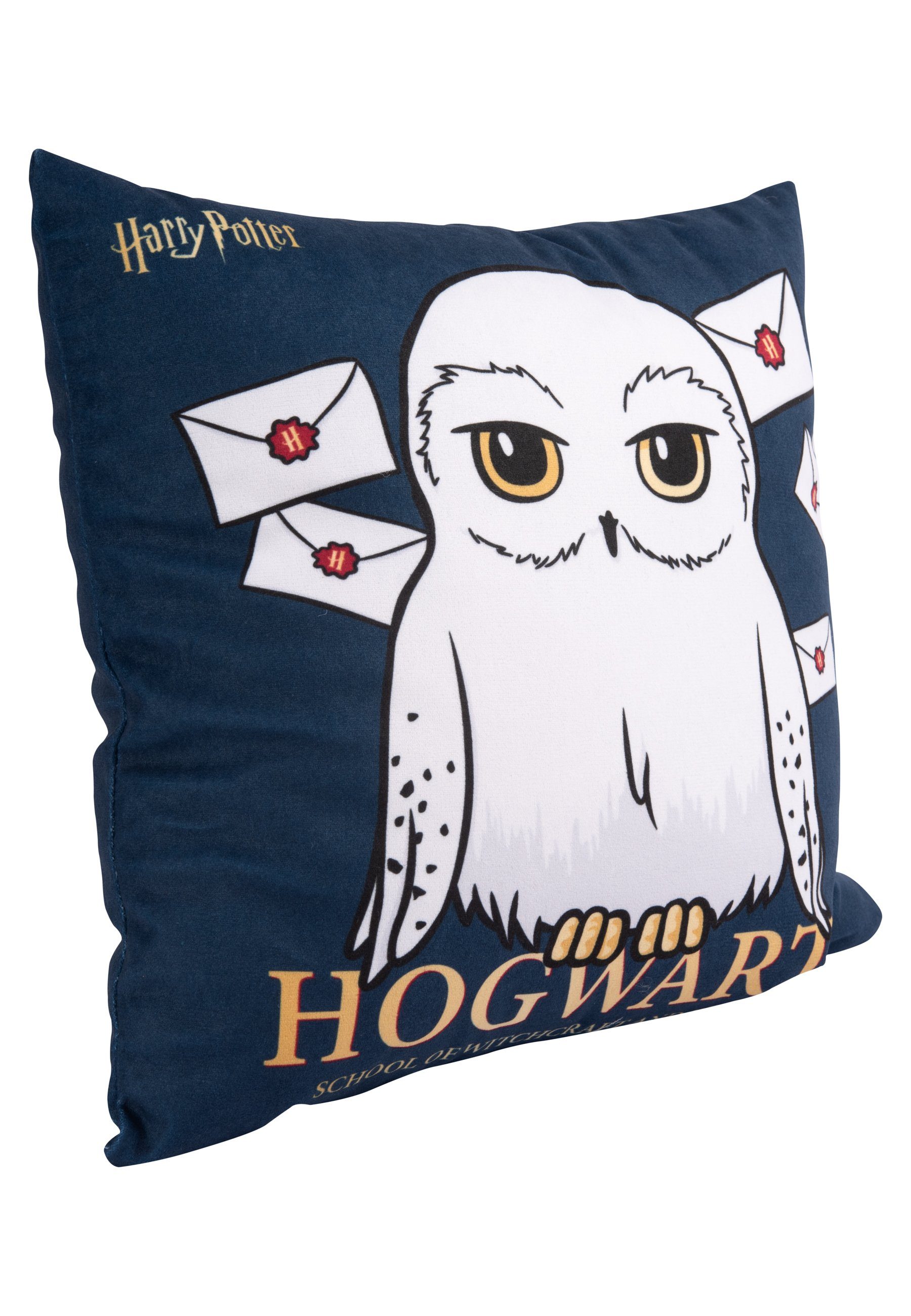 United Labels® Dekokissen Harry Potter - Hedwig - Hogwarts - School of Witchcraft and Wizardry