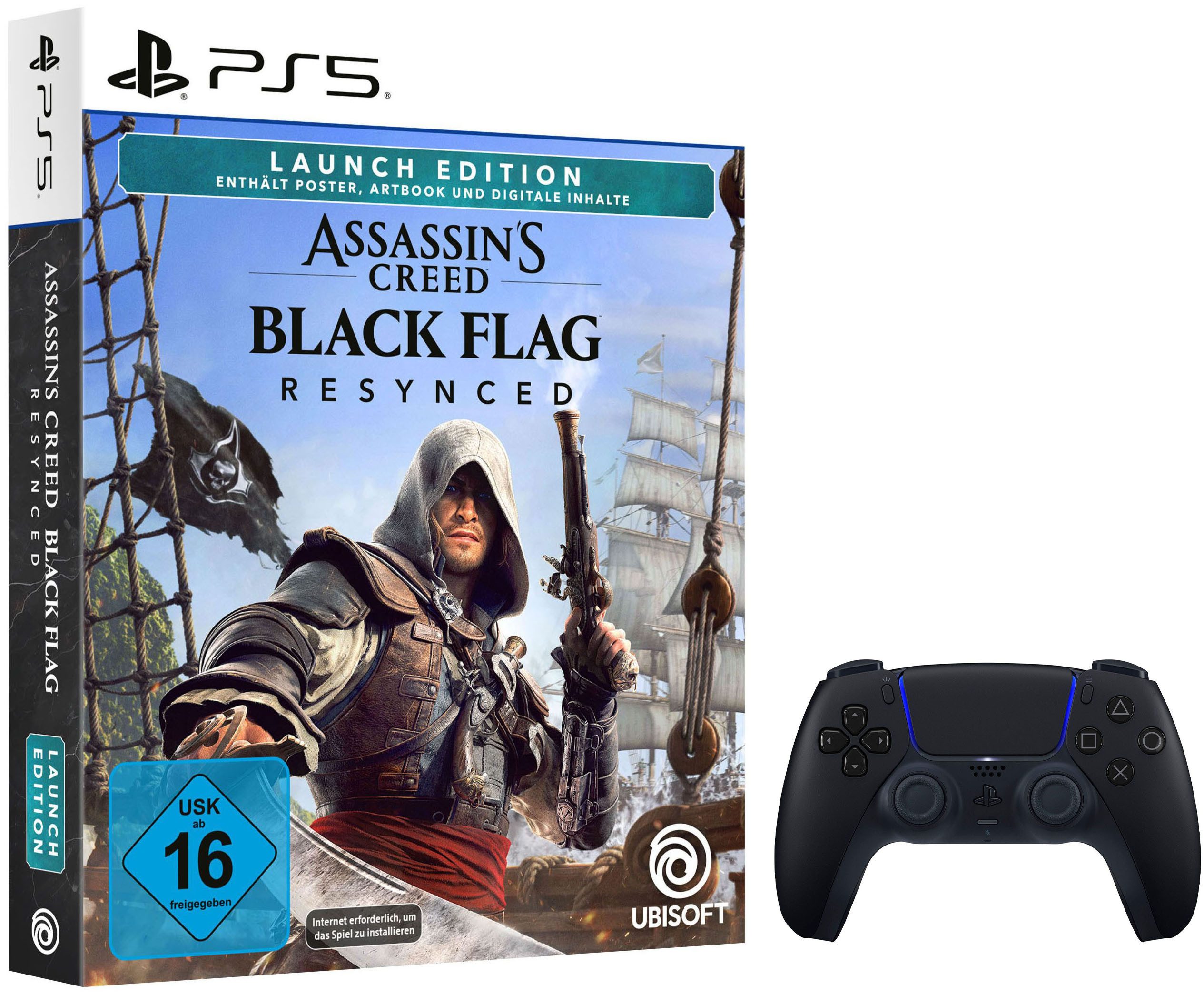 PlayStation 5 PS5 Controller + PS5 Assassin’s Creed Black Flag Resynced PlayStation 5-Controller
