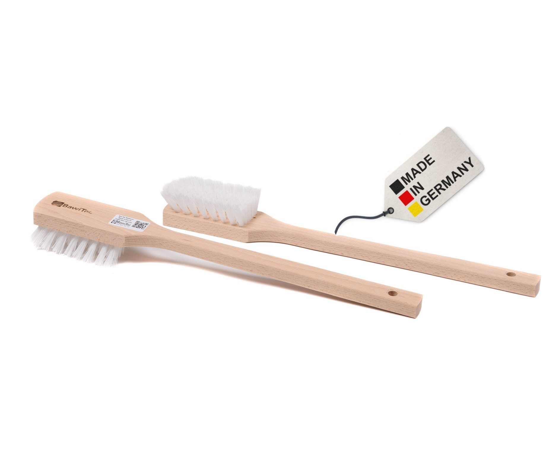 BawiTec Reinigungsbürsten-Set 2 Stielbürsten Reinigungsbürsten Langstiel Чистить Holz