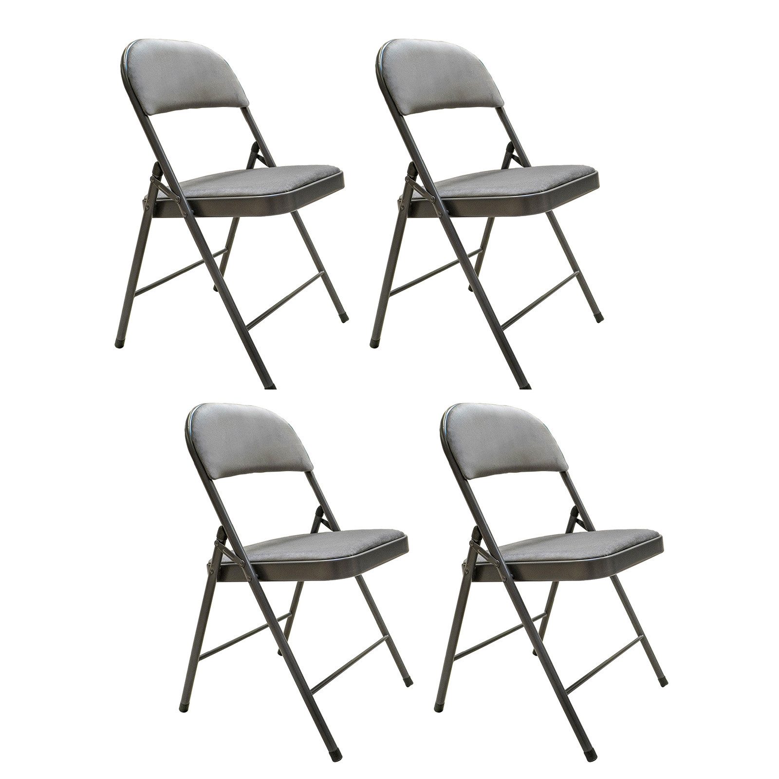 HTI-Living Klappstuhl Klappstuhl 4er Set Grau (Set, 4 St), Küchenstuhl gepolstert Saalstuhl