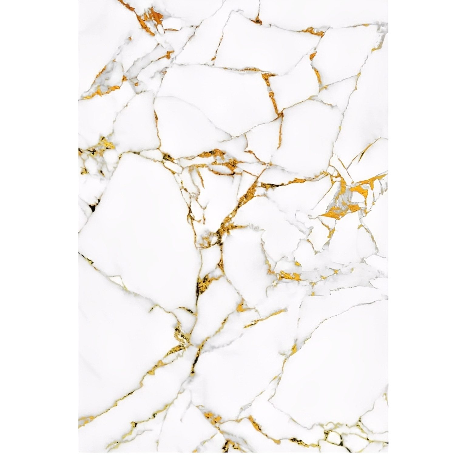 Jungengel Wandpaneel 10'er Set Marmor Weiß Gold Wandverkleidung Wandfliesen 30x60cm, 0,18 qm, (Set, 10-tlg., 10 Paneele pro Set – ausreichend für ca. 1,8 m² Wan – Bild 3 von 5