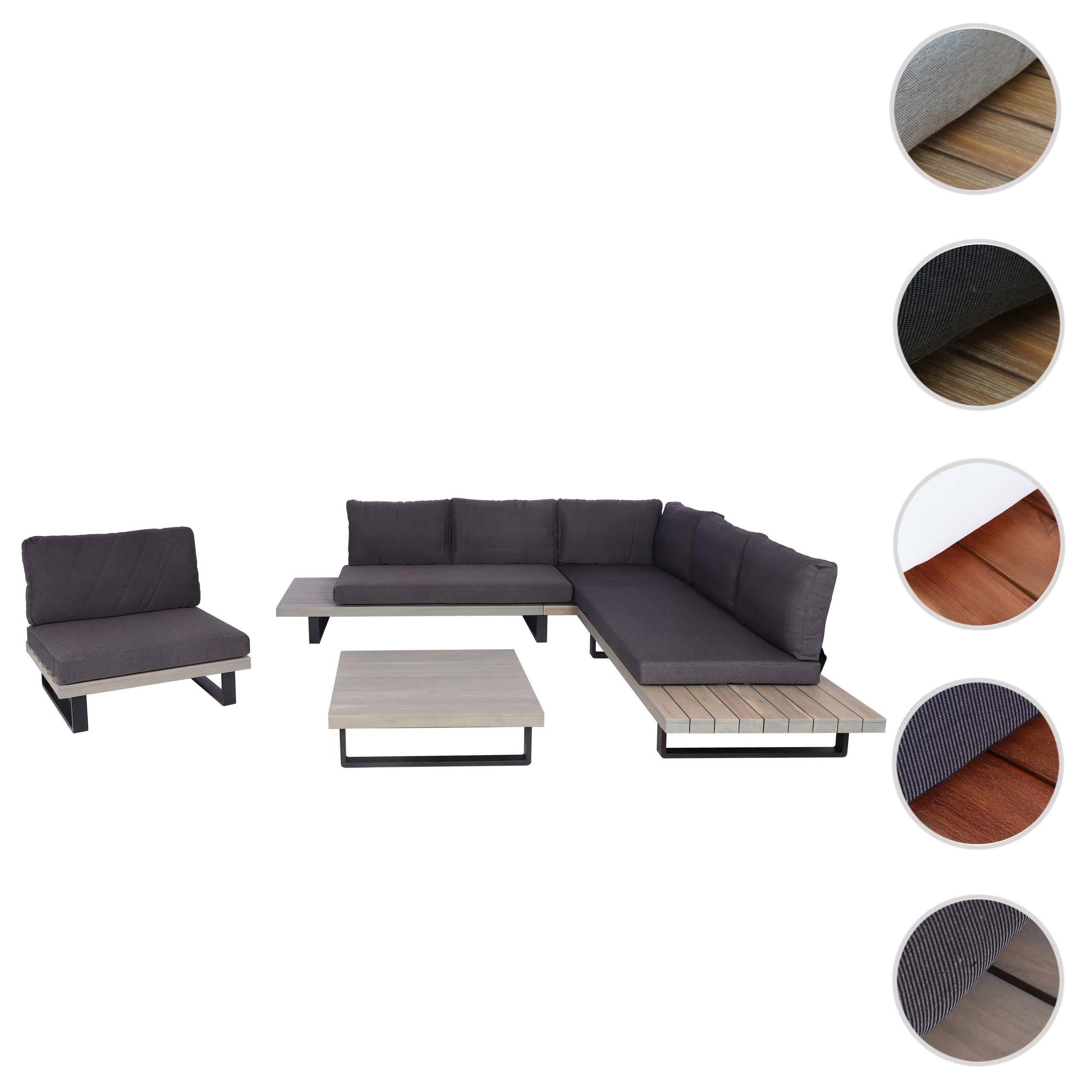 MCW Loungeset MCW-H54-Set, (4-tlg), Wasserabweisende und abnehmbare Bezüge, Hohe Stoffqualität 230g/m²
