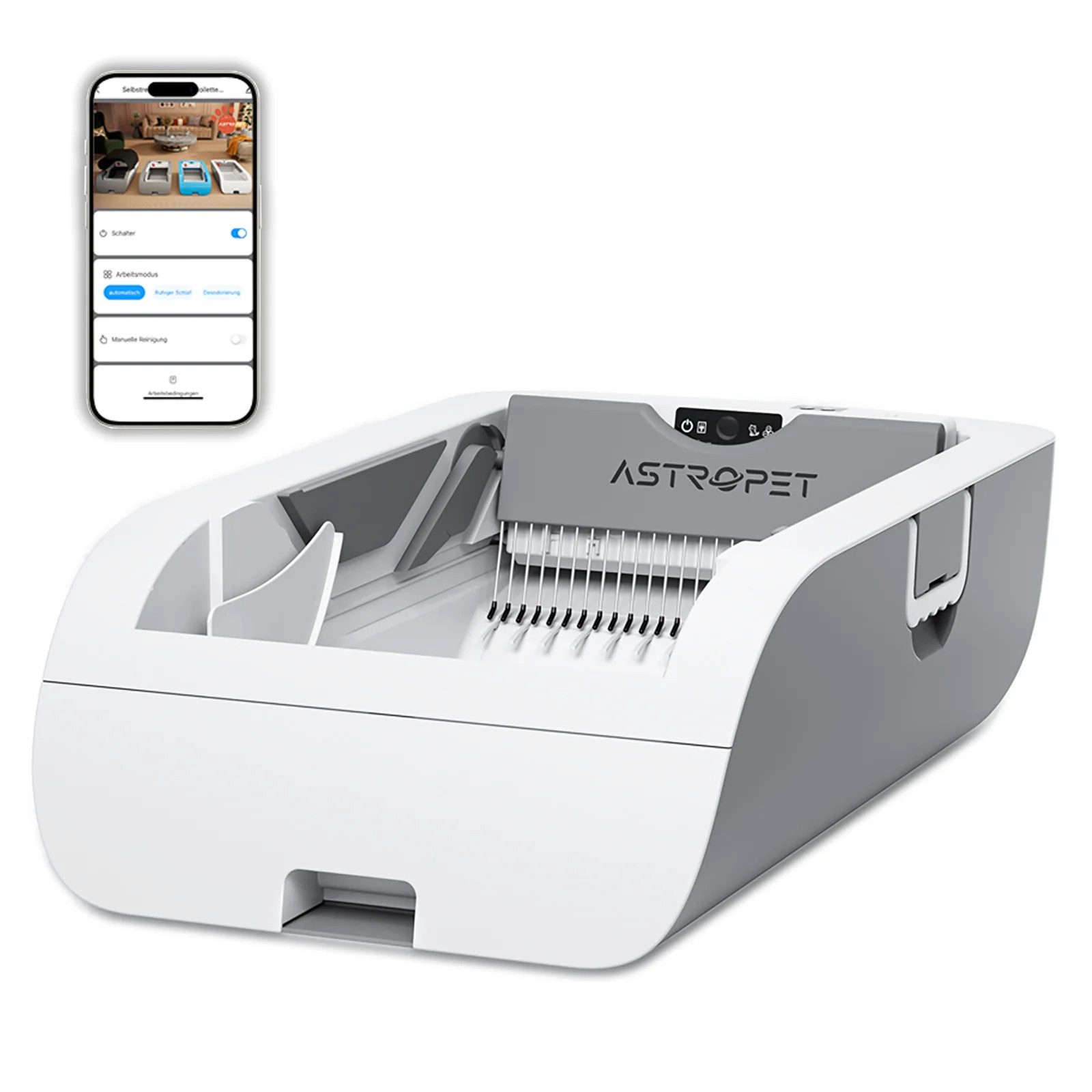 Katzentoilette Selbstreinigende Katzentoilette Helios Series App Steuerung