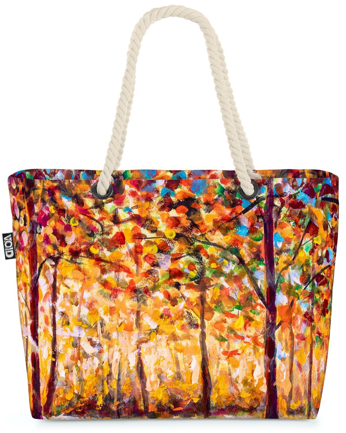 Bestpreis VOID Strandtasche (1-tlg), Herbst Gemälde Bäume Kunst Bäume Malerei Herbst Laub Gemälde Laub Dek