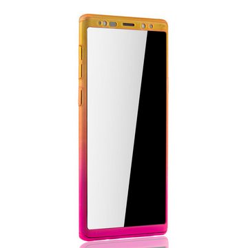 König Design Handyhülle Samsung Galaxy Note 9, Samsung Galaxy Note 9 Handyhülle 360 Grad Schutz Full Cover Mehrfarbig