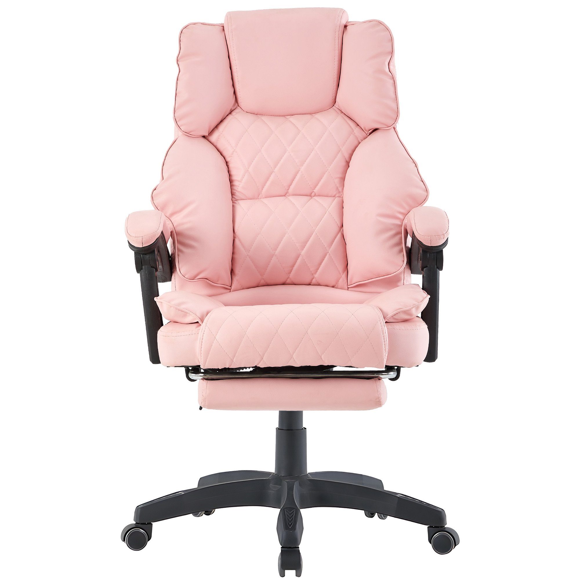 TRISENS Chefsessel Sofos (1 Stück), Chefsessel mit Fußstütze, extra Polsterungen und Relaxposition Rosa