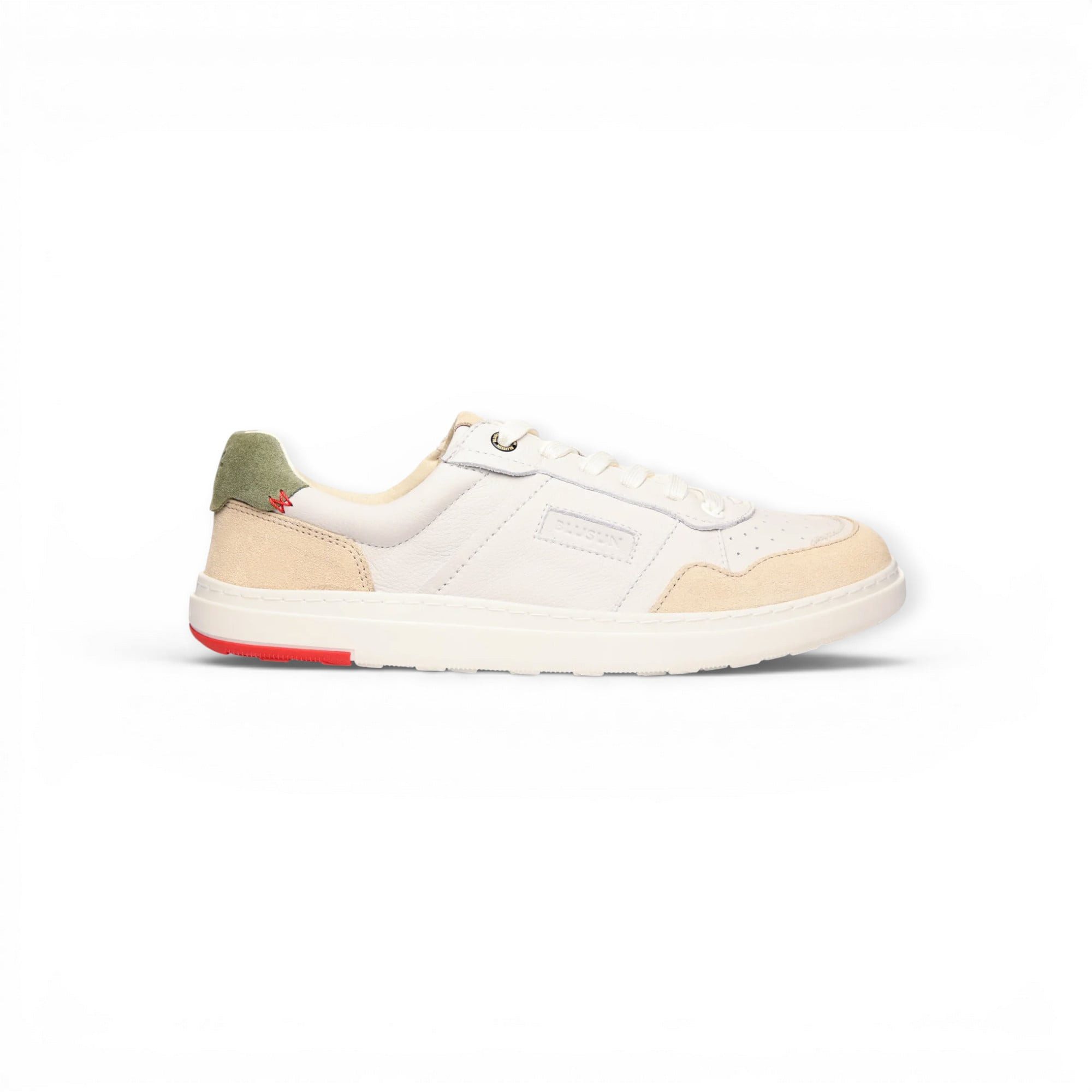 BLUSUN Barfussschuhe BLSN-600+W (Glattleder/Veloursleder) weiss/beige Damen Sneaker