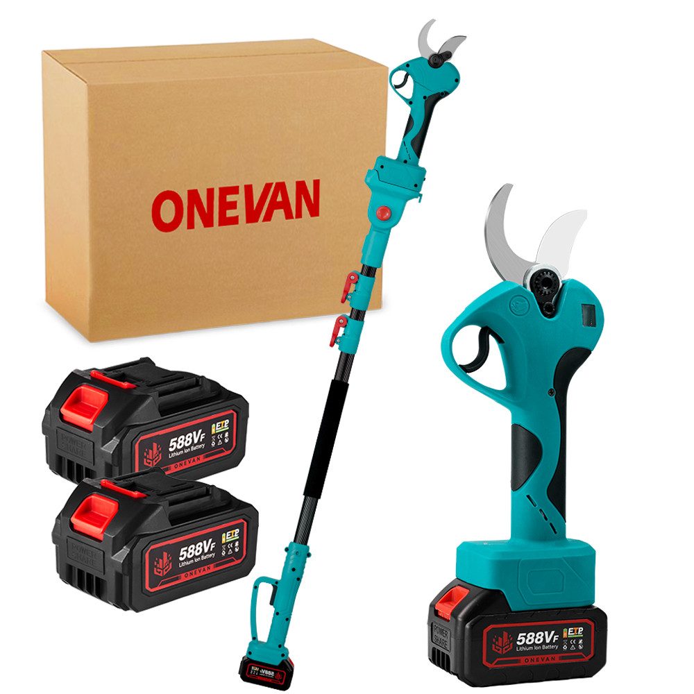ONEVAN Akku-Astschere Teleskop 45cm Elektrische Gartenschere, 2m Teleskopst günstig online kaufen