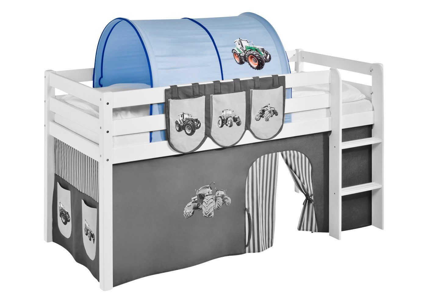 Lilokids Betttunnel Tunnel Trecker Blau - für Hochbett, Spielbett und Etagenbett