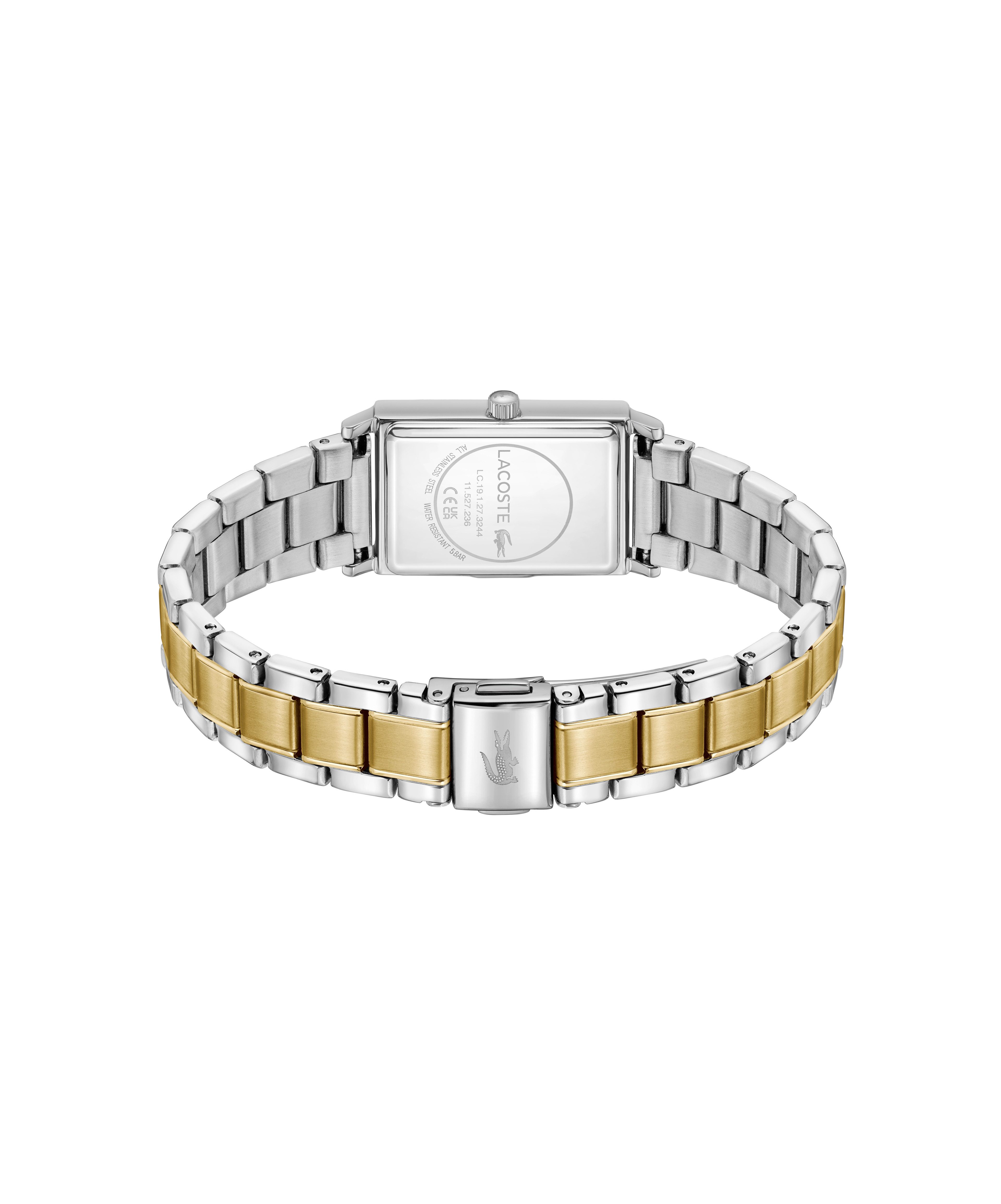 Lacoste Quarzuhr CATHERINE 2001483, Armbanduhr, Damenuhr, Edelstahlarmband, analog, Glaskristalle