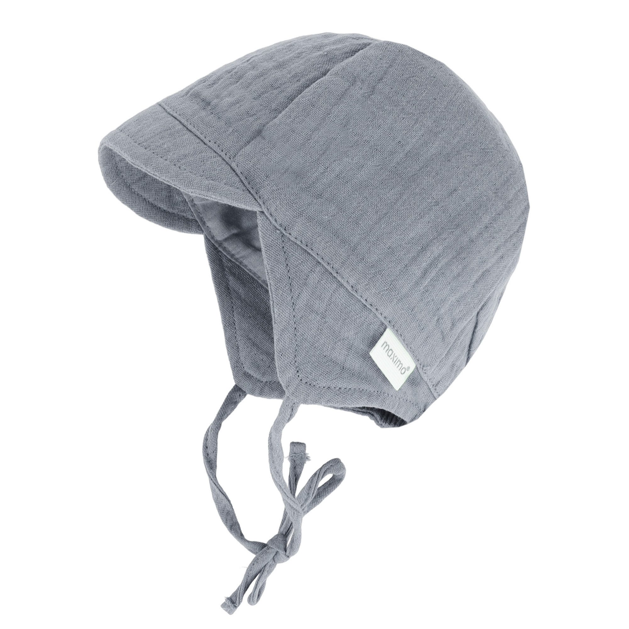 MAXIMO Schirmmütze GOTS BABY-Schildmütze Musselin, Band, Futter, UV (1-St) Musselin