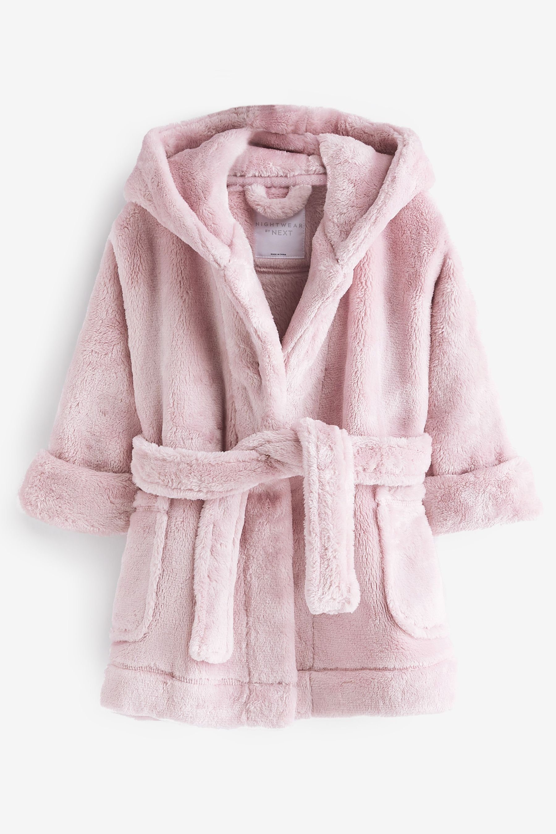 Weicher Pink Fleece-Morgenmantel, Kinderbademantel Polyester Next