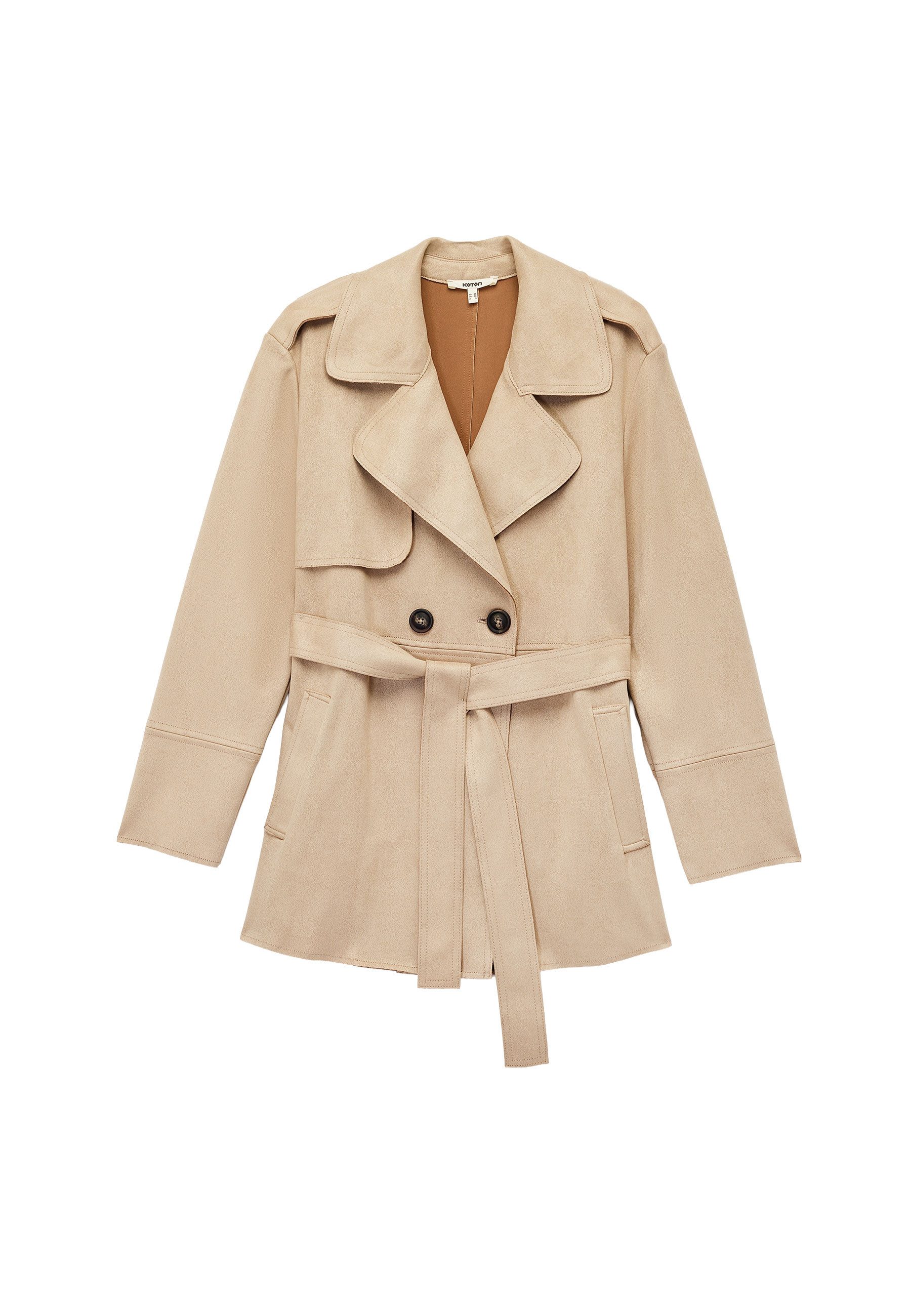 Koton Trenchcoat Regular Mit Bauchgurt Trenchcoat