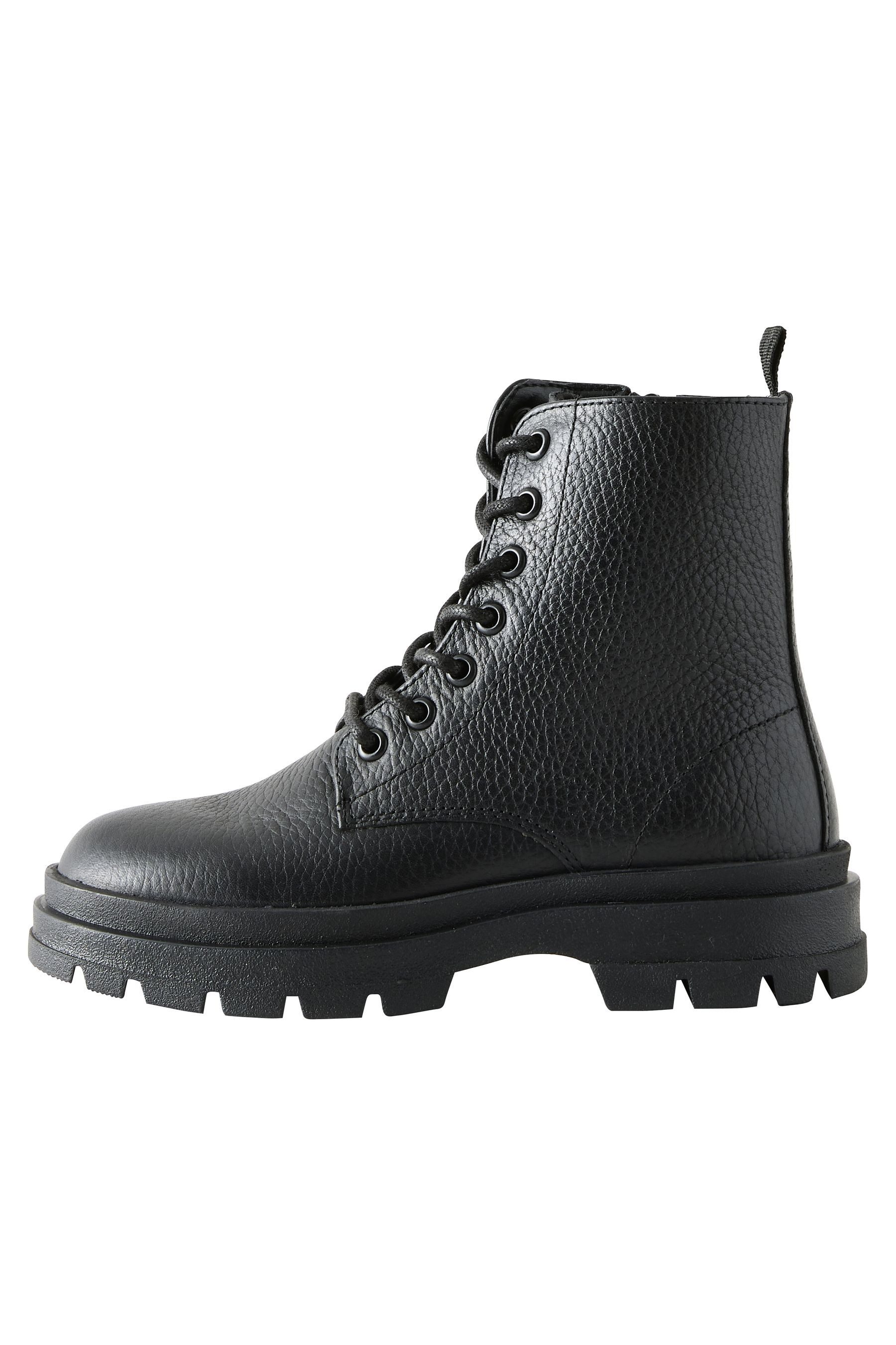 Geschnürte Lederstiefel Stiefel