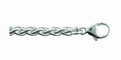 Adelia´s Silberarmband »925 Silber Zopf Armband 19 cm«, 19 cm 925 Sterling Silber Zopfkette Silberschmuck für Damen