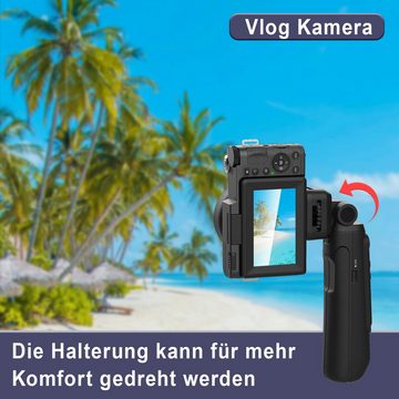 Fine Life Pro Digitalkamera 4K, 48MP Fotokamera mit 180° Flip 3.0" Bildschirm, Kompaktkamera (inkl. 16X Kompaktkamera (48 MP, inkl. Digitalzoom Kompaktkamera mit Stativ und Mikrofon)