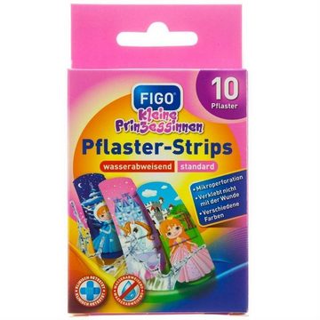 FIGO Wundpflaster 100x Kleine Prinzessin Pflaster-Strips (10 Packungen) (Set, 100 St., Kinderpflaster), Pflasterbriefchen Heftpflaster Wundpflaster Pflaster