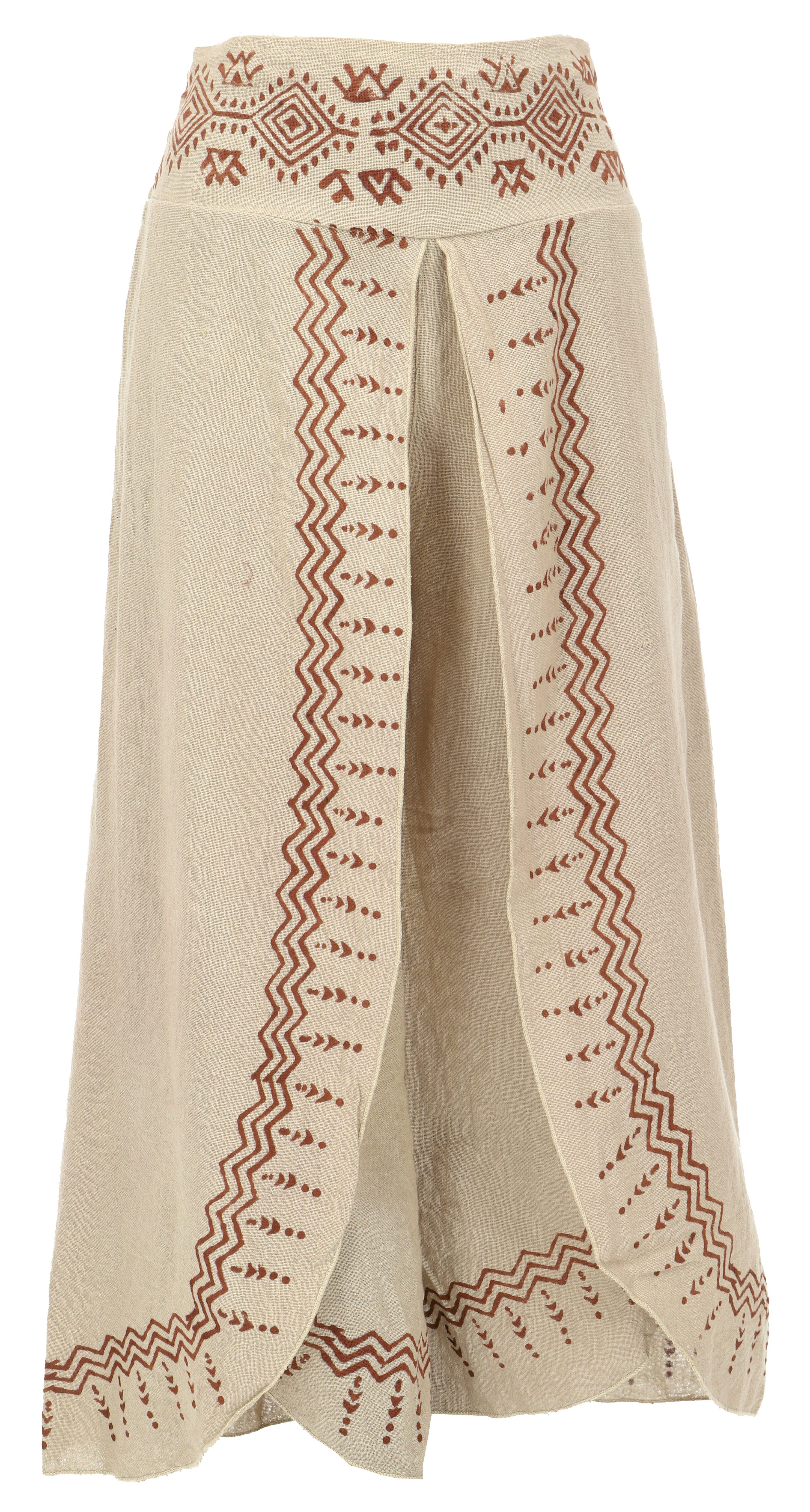 Guru-Shop Relaxhose Palazzohose, Hosenrock, bedruckte natürliche.. alternat günstig online kaufen