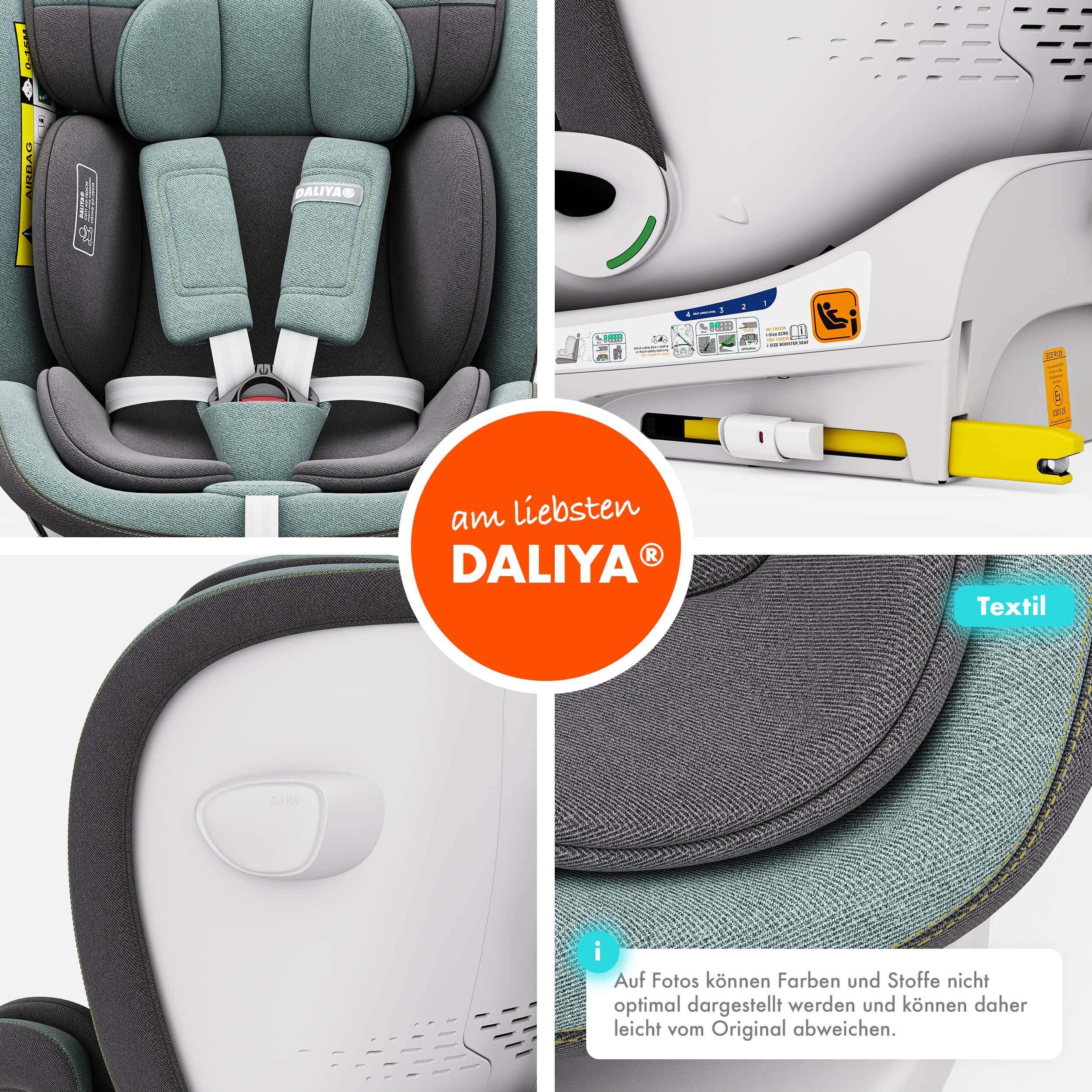 Daliya® Autokindersitz ROTAZIONE Kindersitz, Autositz, Kinderautositz, Babyschale, ab: ab Geburt, bis: bis 12 Jahre, ab: 40 cm, bis: 150 cm, 8-stufige Sitzneigungsverstellung, höhenverstellbare Kopfstütze