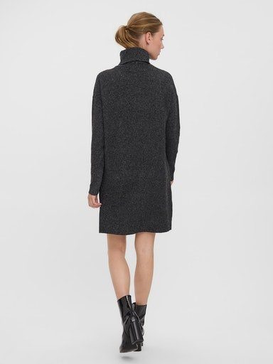 Vero Moda Detail:MELANGE LS ROLLNECK Black NOOS GA DRESS VMBRILLIANT Strickkleid