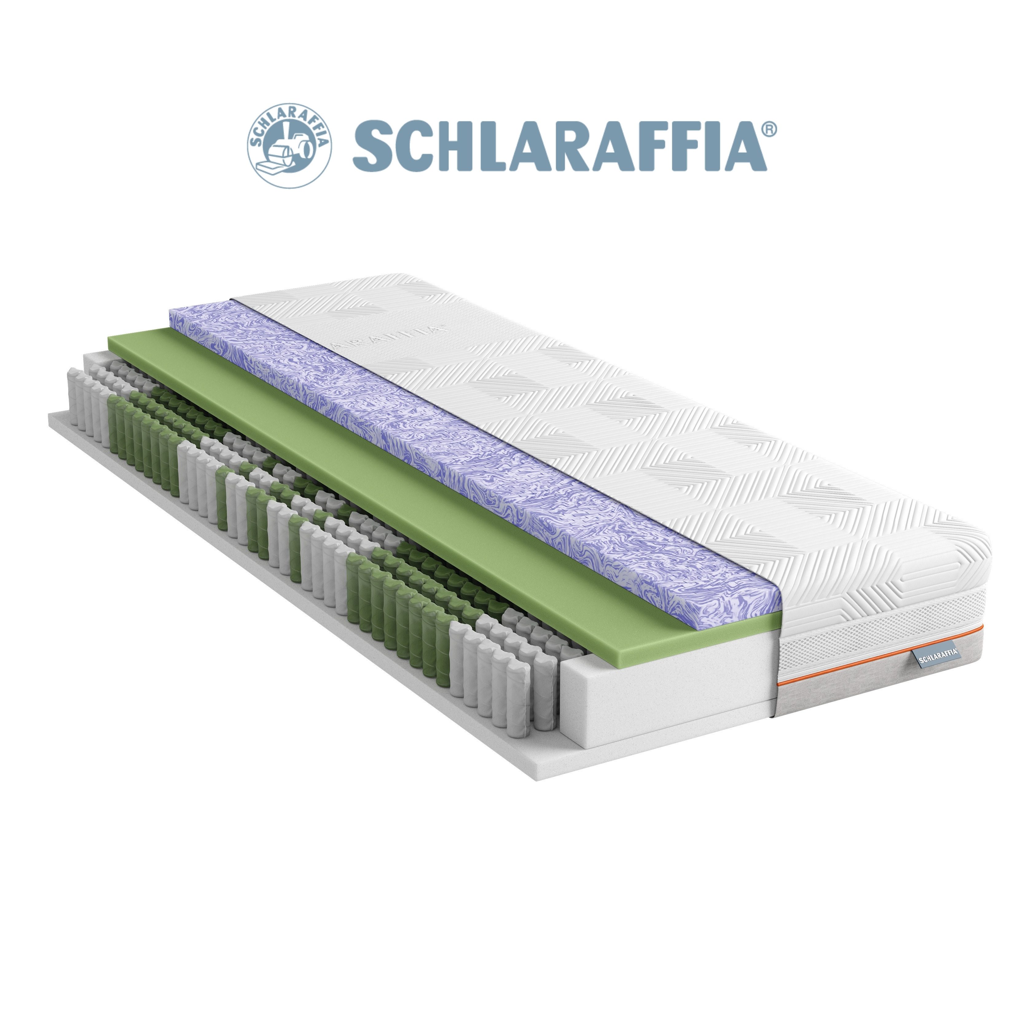 Taschenfederkernmatratze GelPro Quantum 240, 1000 Taschenfedern (bei 100x200 cm), atmungsaktiv, Schlaraffia, 24 cm hoch, patentierte Rhombo-therm Technologie, Matratze 90x200, 140x200 cm