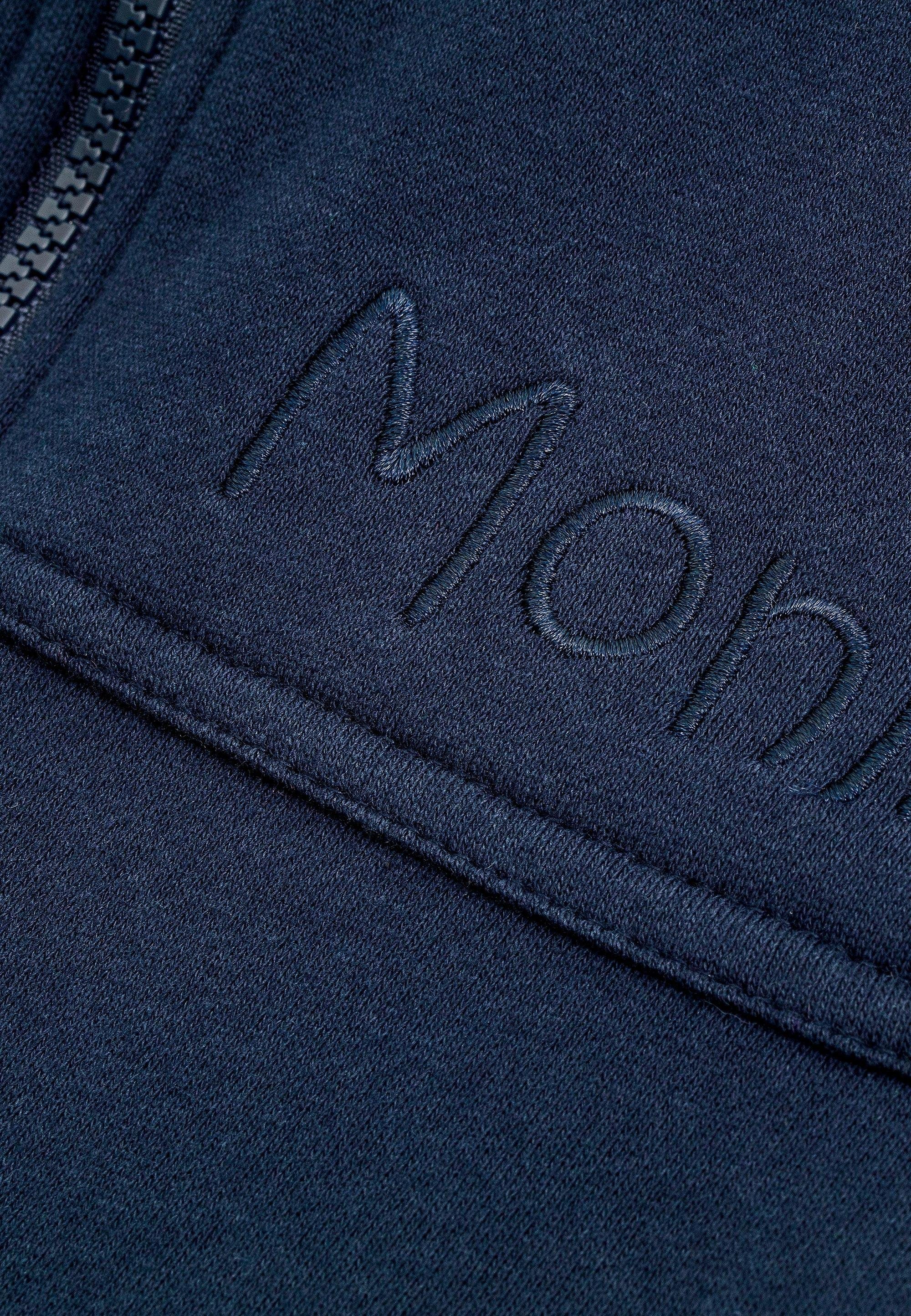 Moniz Jumpsuit aus weichem dunkelblau Material kuschelig