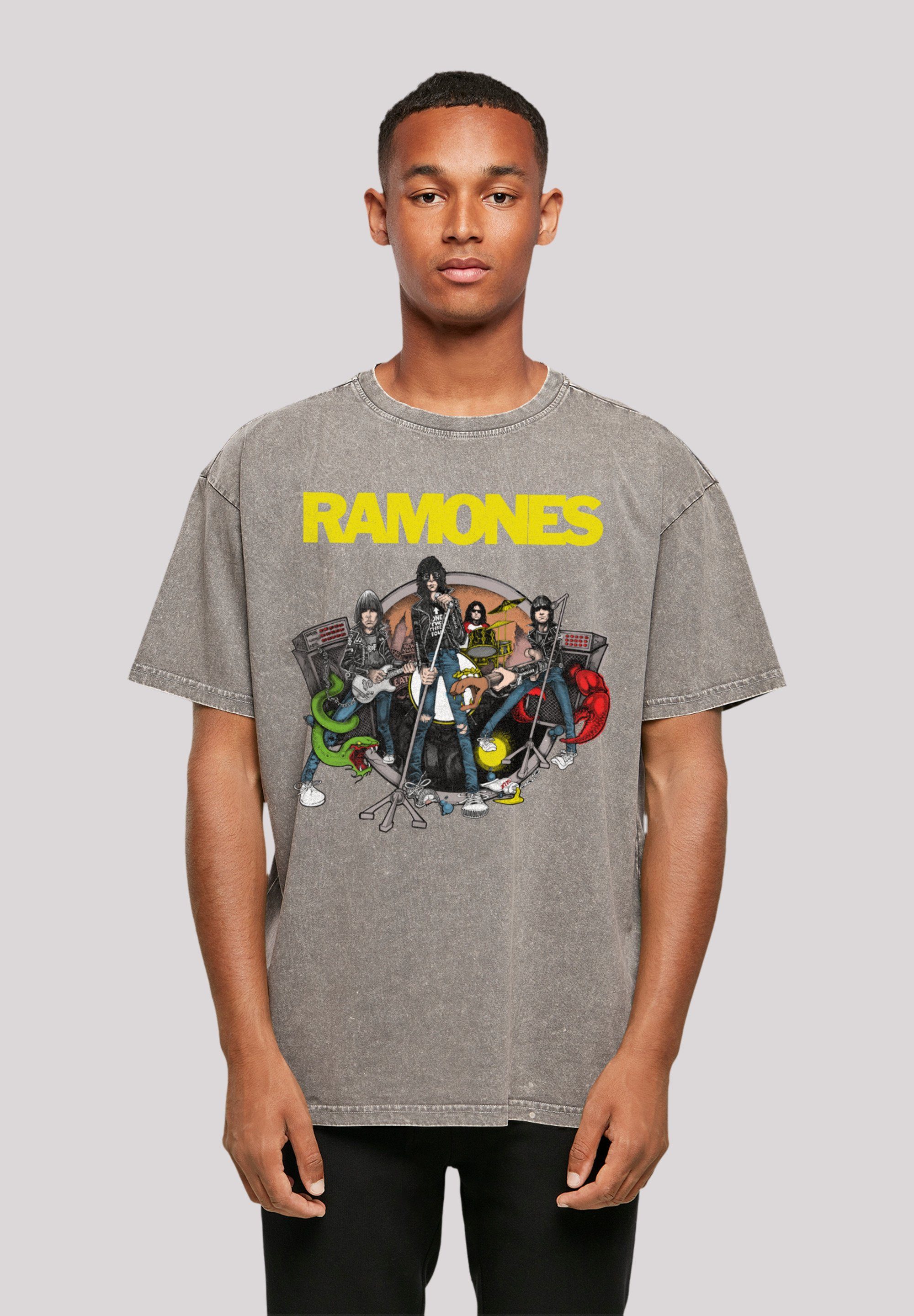 F4NT4STIC T-Shirt Ramones Rock Musik Band Road To Ruin Premium Qualität, Band, Rock-Musik Asphalt