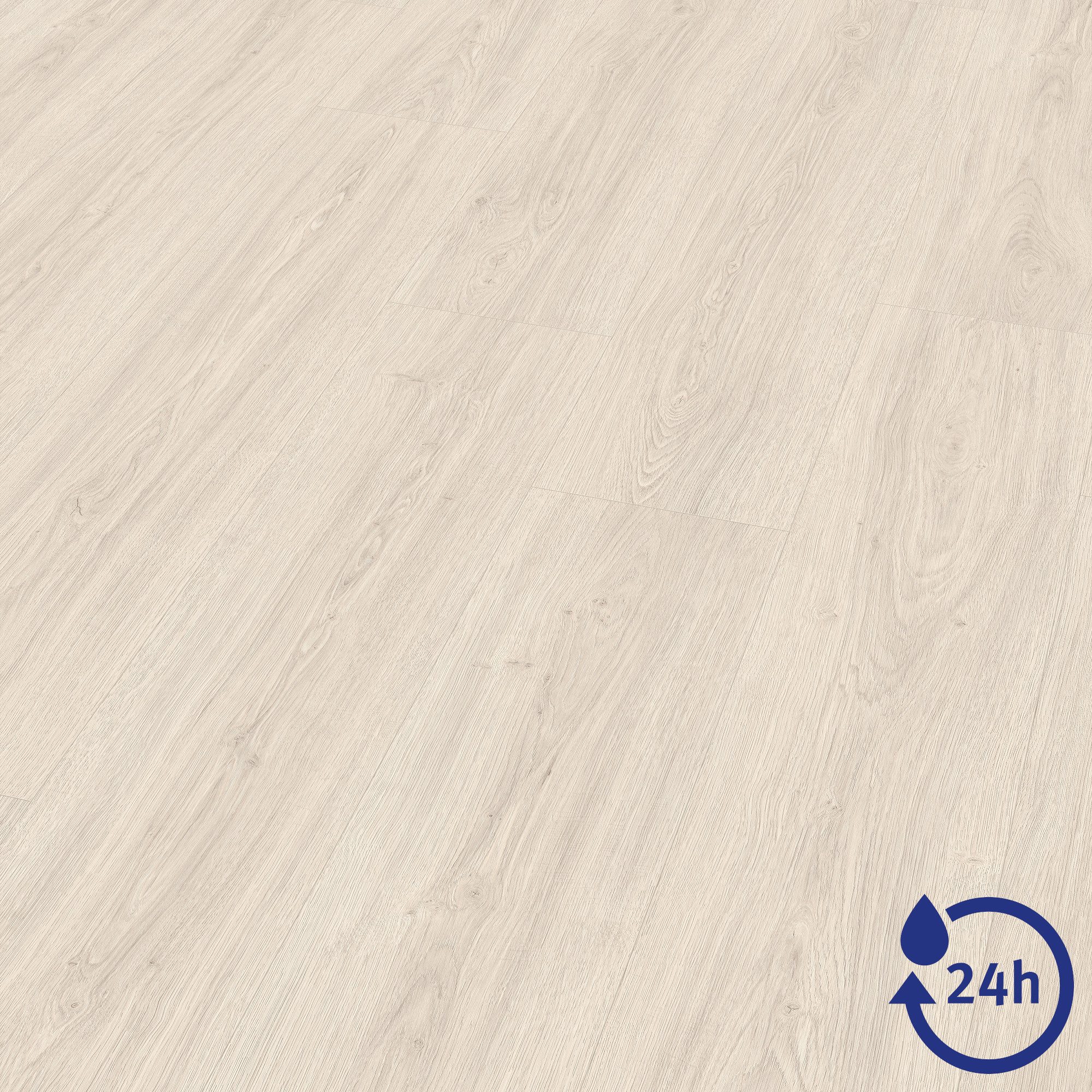 EGGER Laminat Laminat NatureSense Aqua EL2026 Victoria Eiche weiss, (8mm, 2,543qm), Wasserbeständig & Praktisch